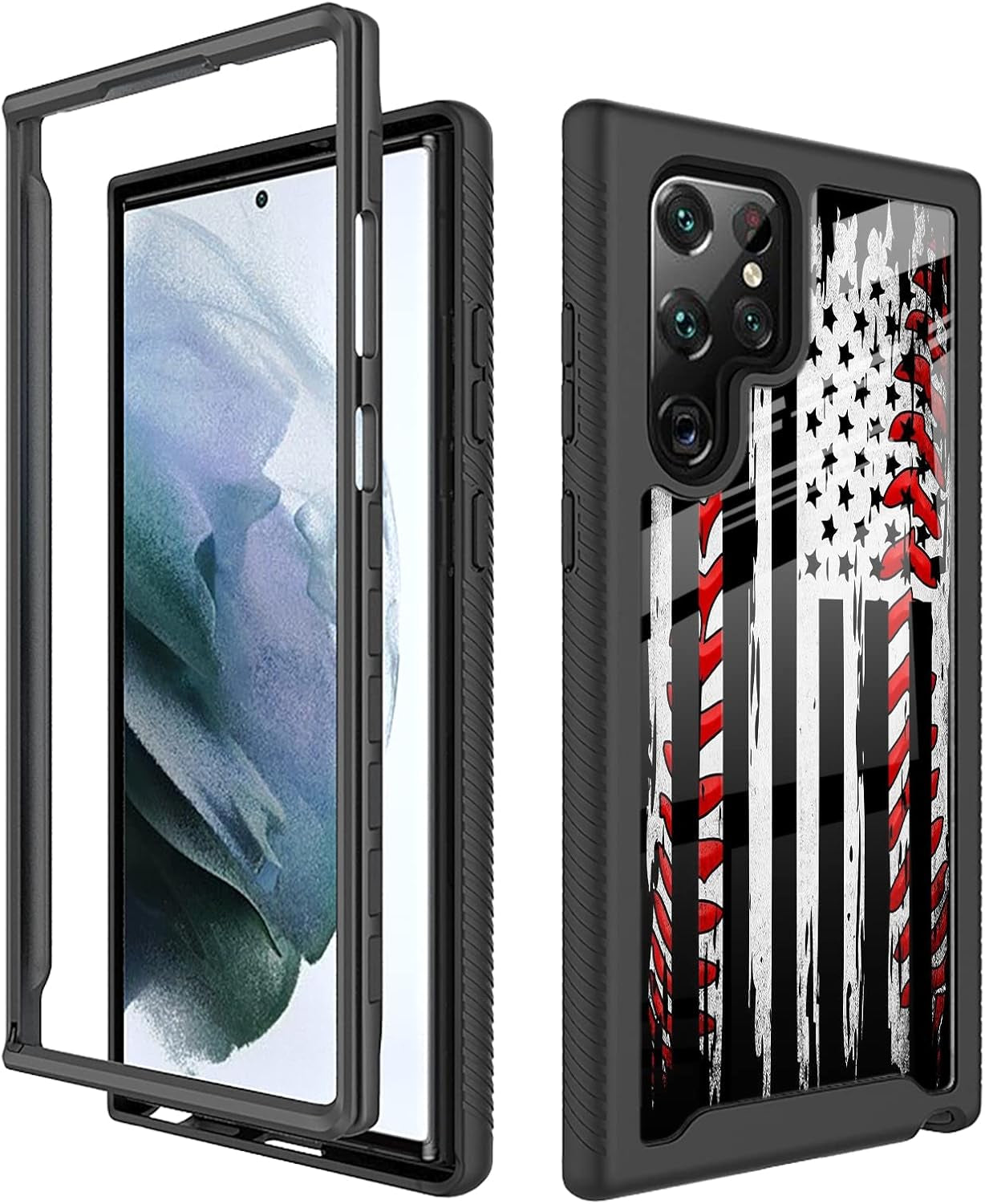 Compatible with Samsung Galaxy S22 Ultra Case Cartoon Cats for Boys Girls Full-Body Dual Layer Rugged Shockproof Bumper Heavy-Duty Protective Cover