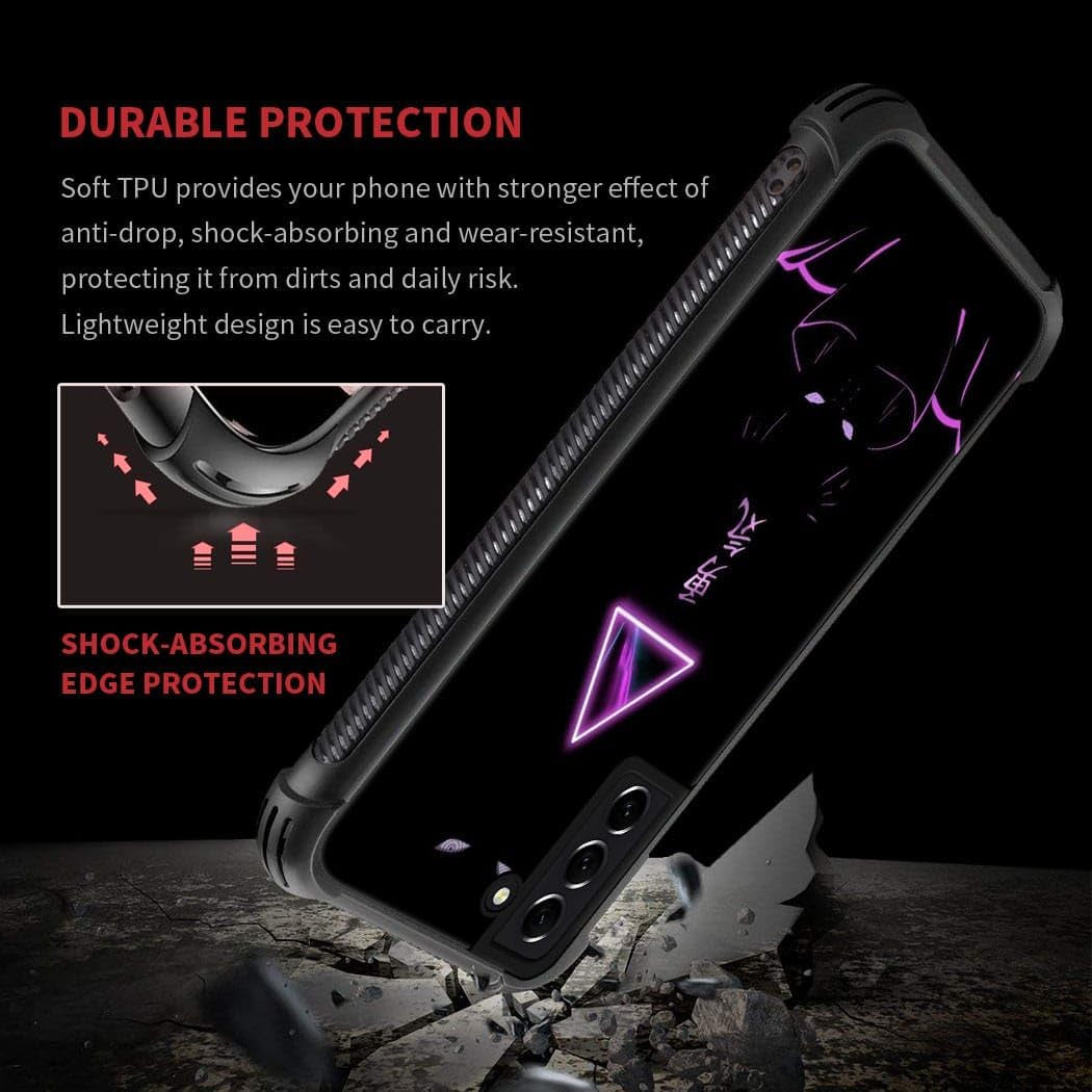 Compatible with Samsung Galaxy S22 plus (6.6 Inch) Case,Logo of Courage Anime Pattern Design Shockproof Non-Slip Case for Apple Samsung Galaxy S22 Plus