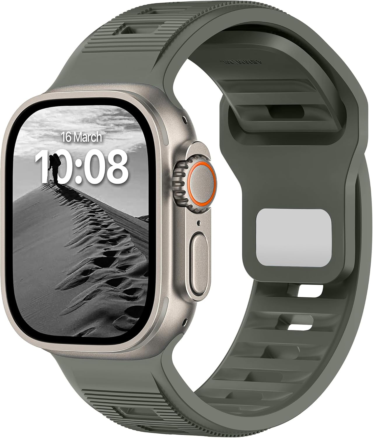 DONEGANI MC1 Sport Band Compatible with Apple Watch Bands Ultra Se 49Mm 45Mm 44Mm 42Mm 41Mm 40Mm 38Mm Men Women Series 9 8 7 6 5 4 3 2 1 Iwatch Strap Silicone Green Christmas