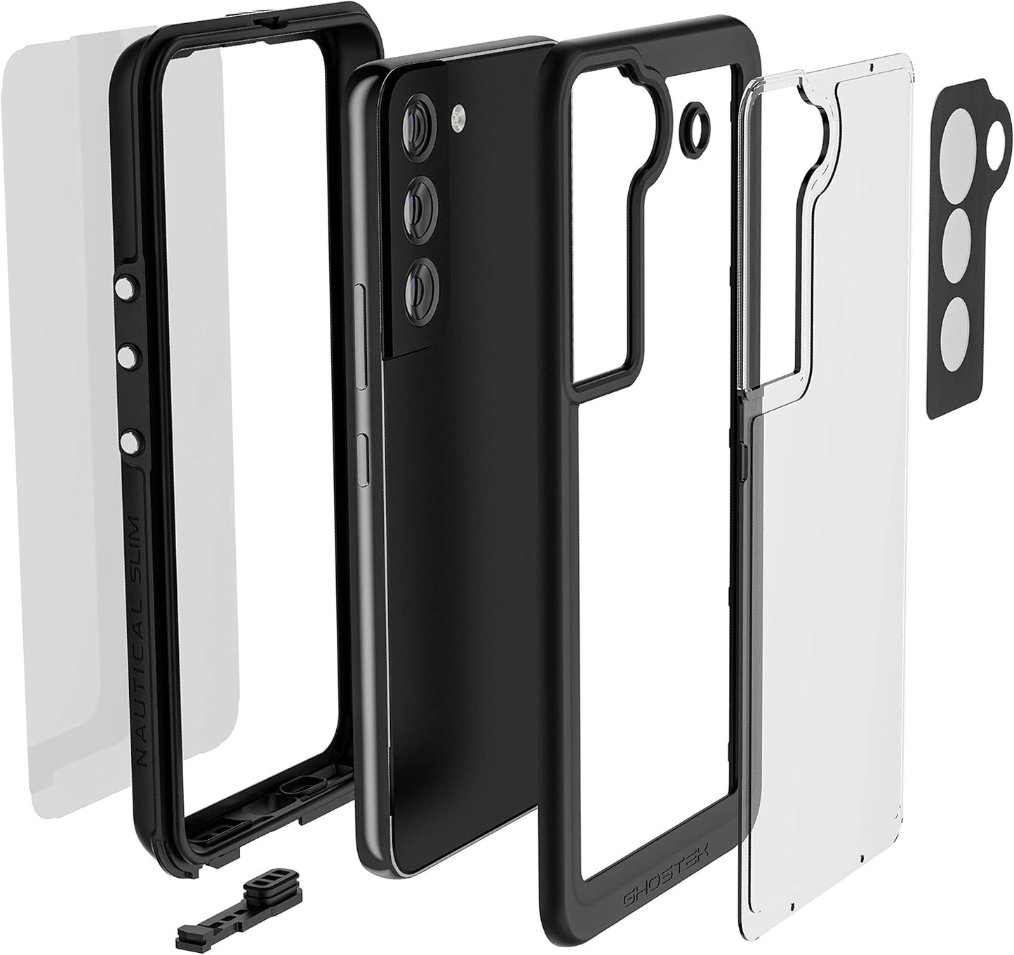 Ghostek NAUTICAL Slim Galaxy S22 Waterproof Case with Screen & Camera Protector, Shockproof Cover - Clear (6.1-Inch)