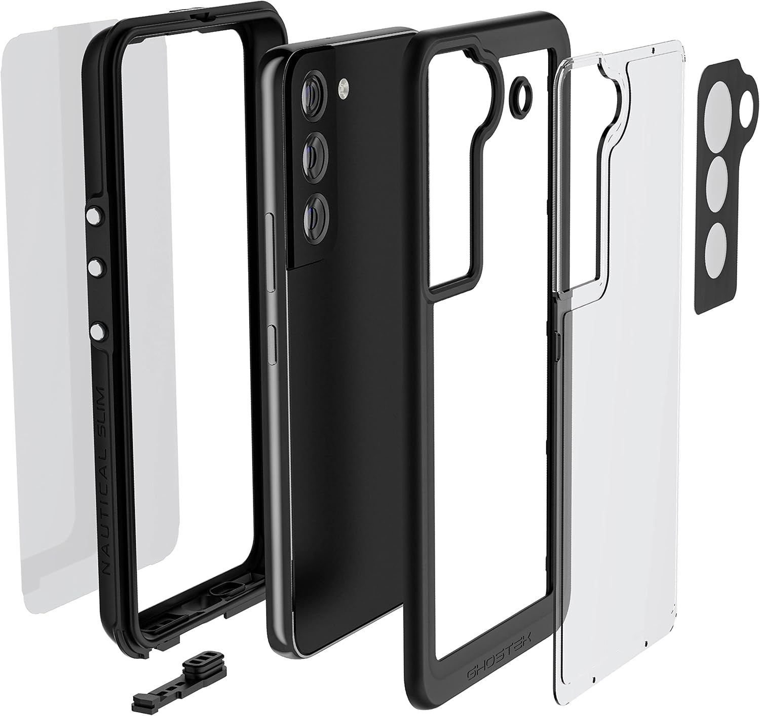 Ghostek NAUTICAL Slim Galaxy S22 Waterproof Case with Screen & Camera Protector, Shockproof Cover - Clear (6.1-Inch)