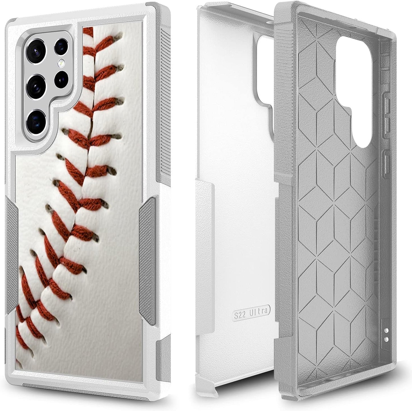 Case for Samsung Galaxy S22 Ultra, Ohana Means Family Pattern Shock-Absorption Hard PC and Inner Silicone Hybrid Dual Layer Armor Defender Case for Samsung Galaxy S22 Ultra