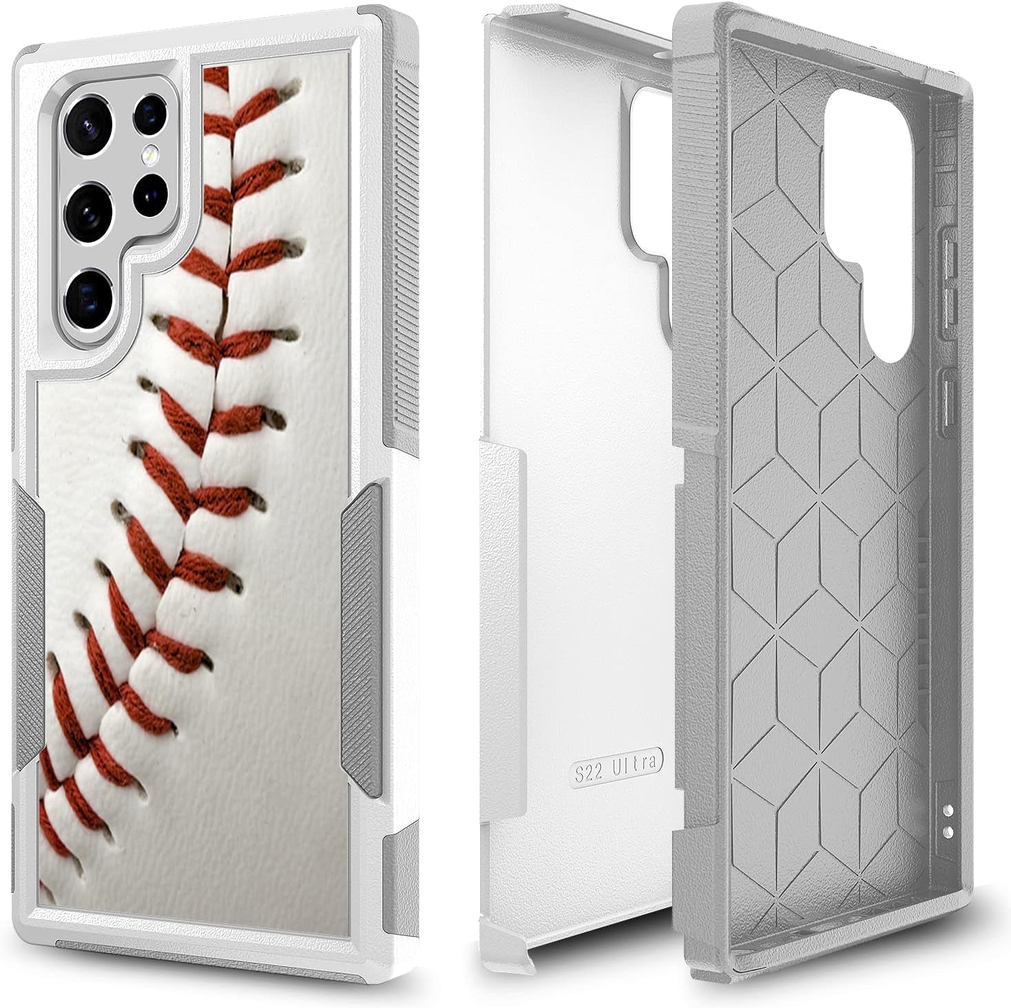 Case for Samsung Galaxy S22 Ultra, Ohana Means Family Pattern Shock-Absorption Hard PC and Inner Silicone Hybrid Dual Layer Armor Defender Case for Samsung Galaxy S22 Ultra