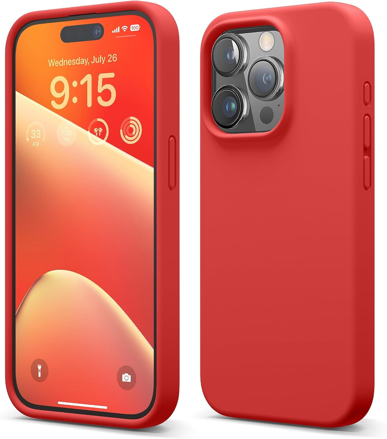 Elago Compatible with Iphone 15 Pro Case, Liquid Silicone Case, Full Body Protective Cover, Shockproof, Slim Phone Case, Anti-Scratch Soft Microfiber Lining, 6.1 Inch (Brown)  elago Red  