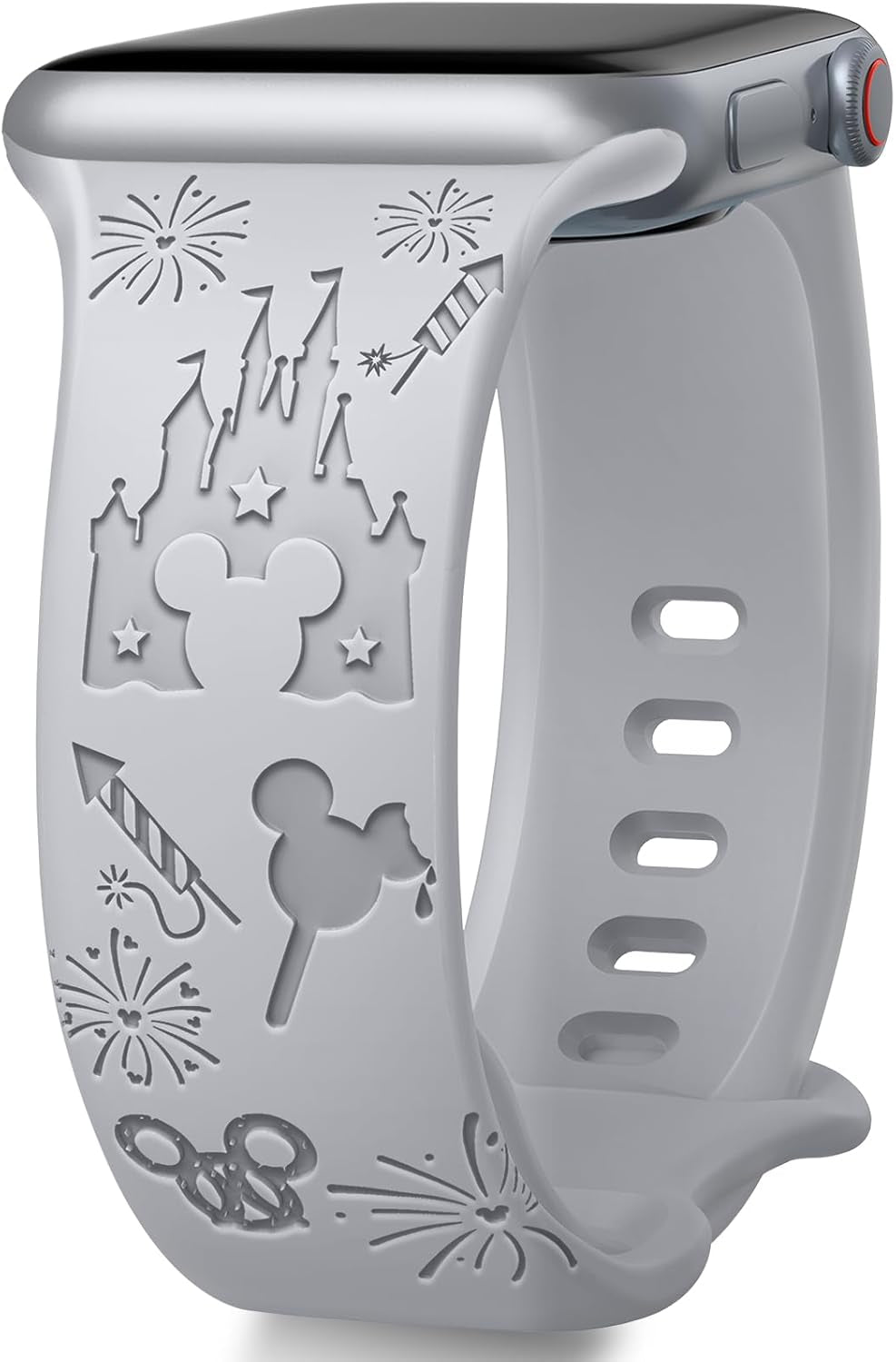 Cartoon Engraved Band Compatible with Apple Watch Bands 40Mm 38Mm 44Mm 45Mm 41Mm 42Mm 49Mm for Women, Soft Silicone Strap Cute Sport Wristband for Iwatch Series 9 8 7 6 5 Ultra 4 3 2 1 SE Ultra2