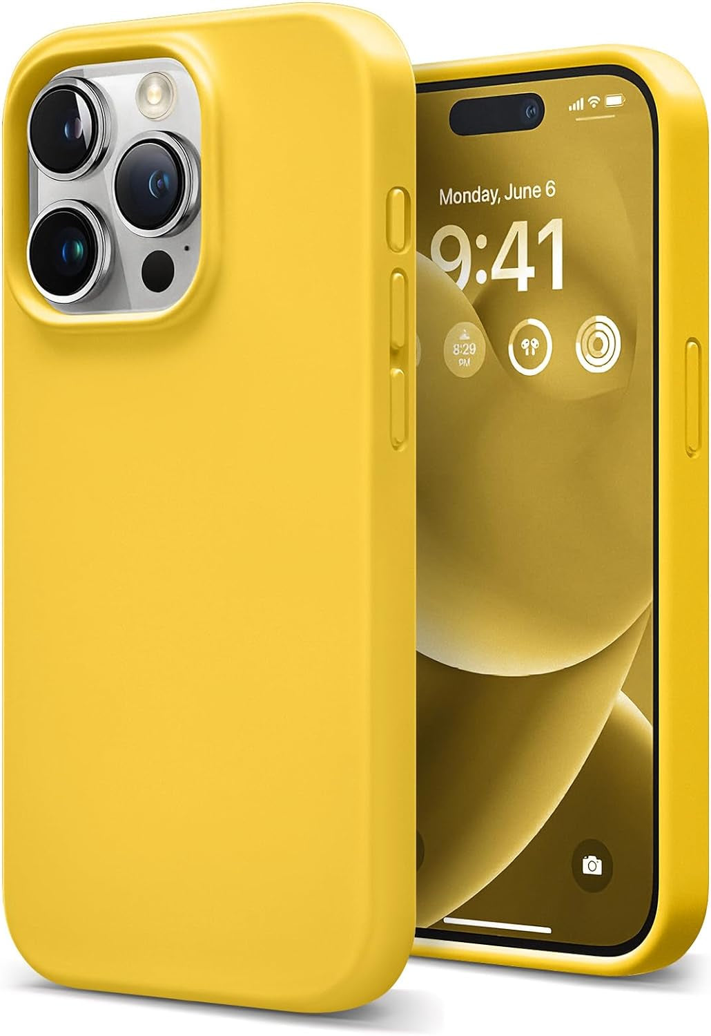 Coolfrog for Iphone 15 Pro Case, Compatible with Magsafe, 6.1" Silicone Shockproof Military-Grade Protection, Magnetic Phone Case for Men Women, Clove Purple  CoolFrog Yellow  