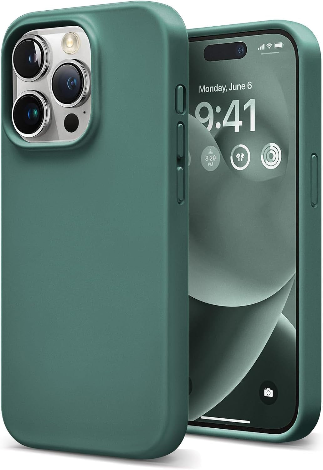 Coolfrog for Iphone 15 Pro Case, Compatible with Magsafe, 6.1" Silicone Shockproof Military-Grade Protection, Magnetic Phone Case for Men Women, Clove Purple  CoolFrog A Midnight Green  