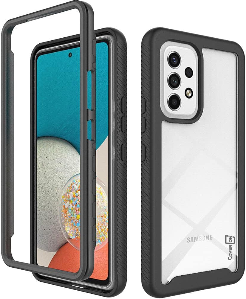 For Samsung Galaxy A14 5G Case Hybrid Drop Protection Clear Case Heavy Duty Hard Rugged Anti-Slip Bumper Anti-Scratch Armor Protective Phone Cover for Samsung Galaxy A14 Black