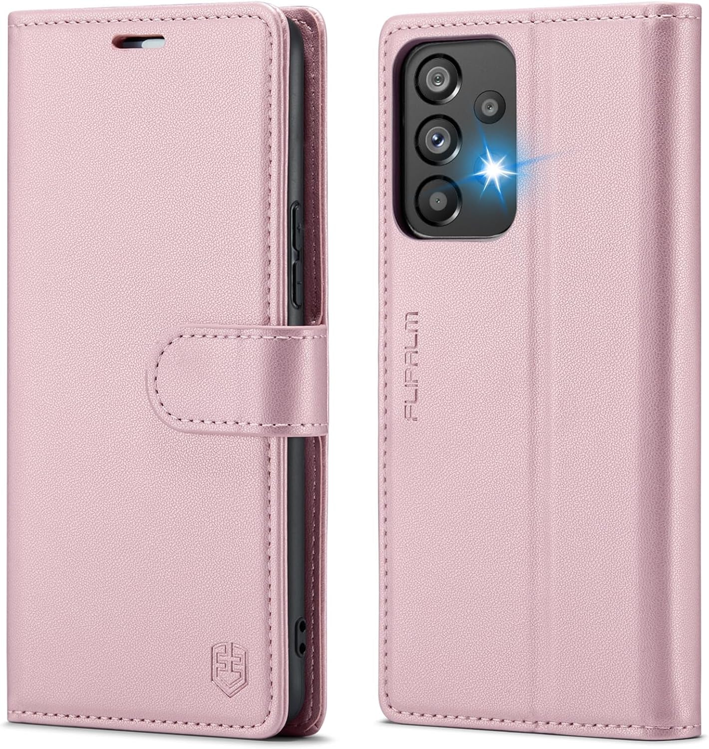 For Samsung Galaxy A53 5G Wallet Case with RFID Blocking Credit Card Holder, PU Leather Folio Flip Kickstand Protective Shockproof Cover Women Men for Samsung A53 Phone Case(Red)