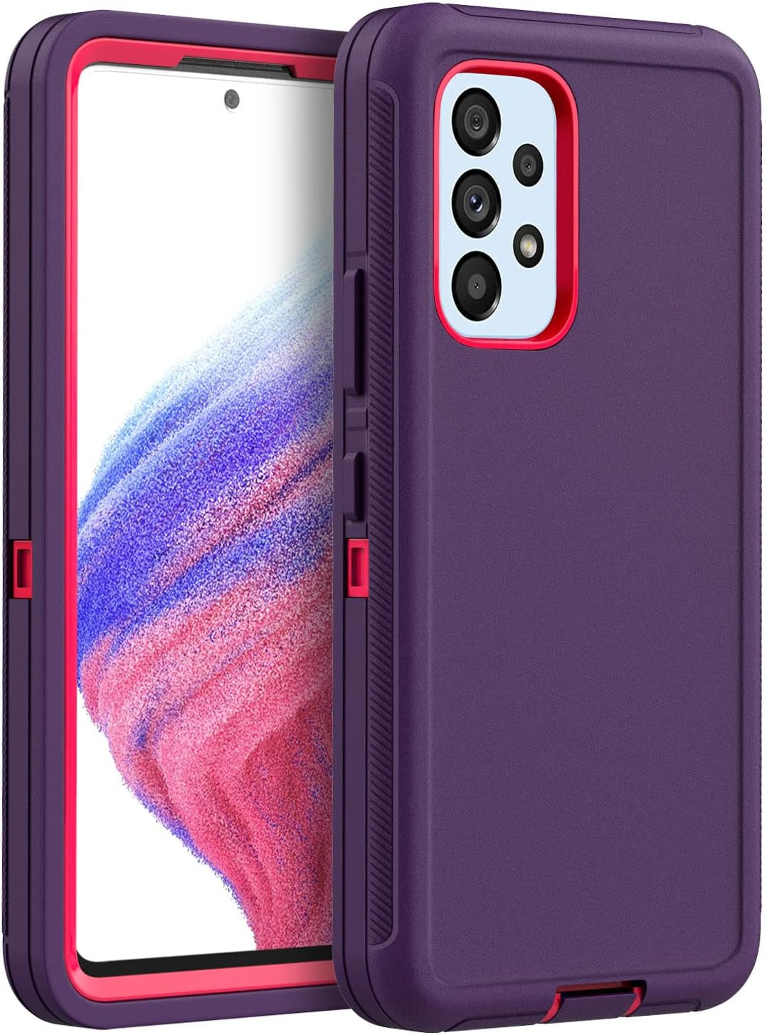 Aicase for Galaxy A53 5G Case, Heavy Duty Drop Protection Full Body Rugged Shockproof/Dust Proof Military Protective Tough Durable Phone Cover for Samsung Galaxy A53 5G (Black/Belt Clip)