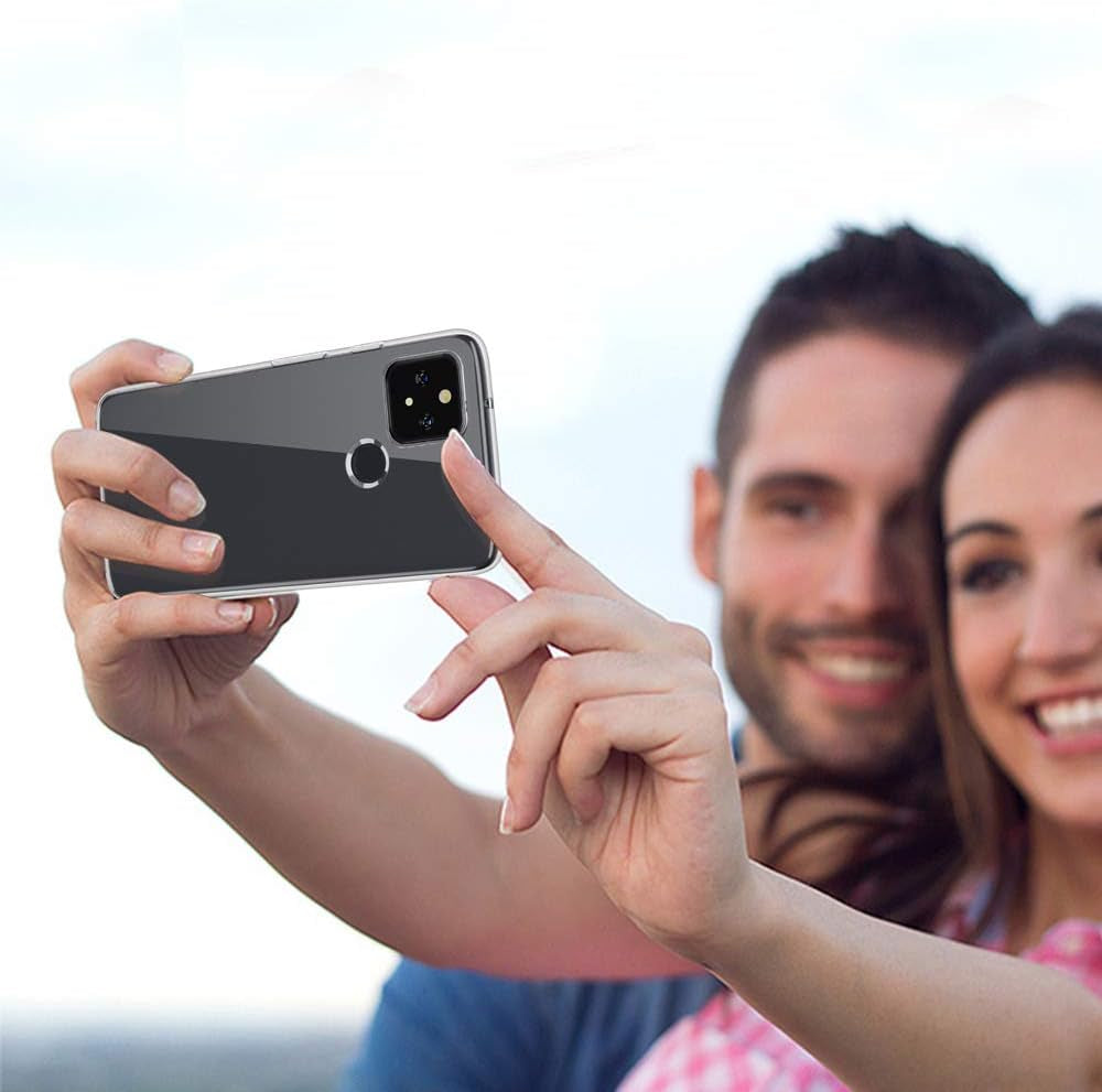 For Google Pixel 5 Clear Case,Slim Thin Soft Skin Silicone Flexible TPU Rubber Gel Lightweight Anti-Scratch Shockproof Protective Cases Cover for Google Pixel 5,Crystal Clear  KEEPCA   