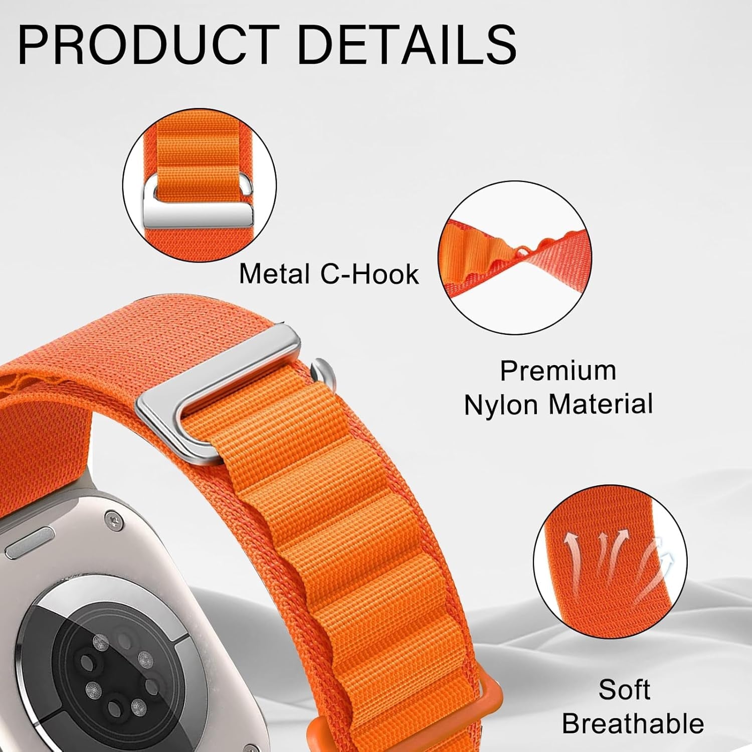 4 Pack Nylon Bands Compatible with Apple Watch Ultra Band 49Mm 45Mm 44Mm 42Mm Men Women, Sport Breathable Trail Loop+Alpine Loop Band Replacement for Ultra/Ultra 2 Iwatch Series 9 8 7 6 SE 5 4 3 2 1