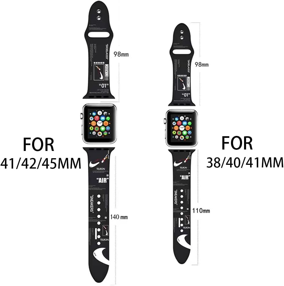 2 Pack Sport Silicone Band Compatible with Apple Watch Band 38Mm 40Mm 41Mm 42Mm 44Mm 45Mm 49Mm Iwatch Ultra 2/Ultra Series 9/8/7/6/5/4/3/2/1 Women Men