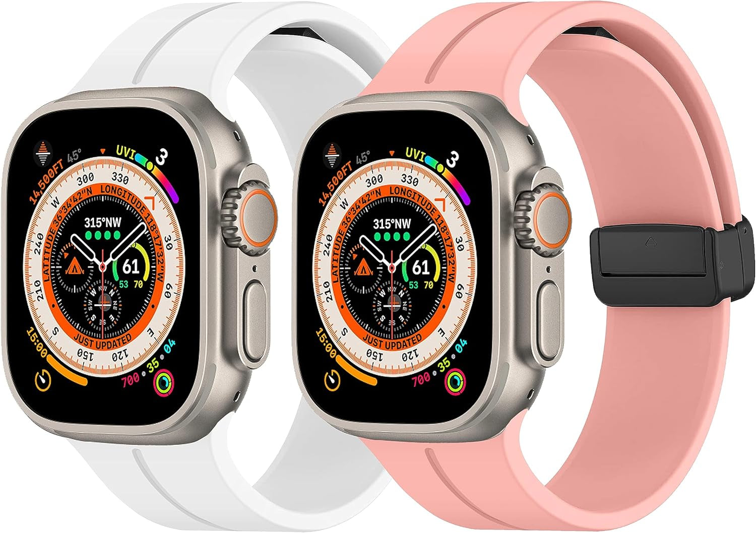 Bands for Apple Watch Strap Magnetic Lock 49Mm 45Mm 44Mm 42Mm 41Mm 40Mm 38Mm, Soft Silicon Sports Straps Compatible with Iwatch SE SE2 Series 8 7 6 5 4 3 2 1 [Watch NOT Included]