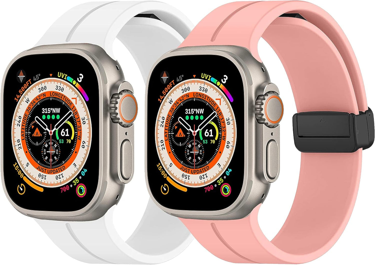 Bands for Apple Watch Strap Magnetic Lock 49Mm 45Mm 44Mm 42Mm 41Mm 40Mm 38Mm, Soft Silicon Sports Straps Compatible with Iwatch SE SE2 Series 8 7 6 5 4 3 2 1 [Watch NOT Included]