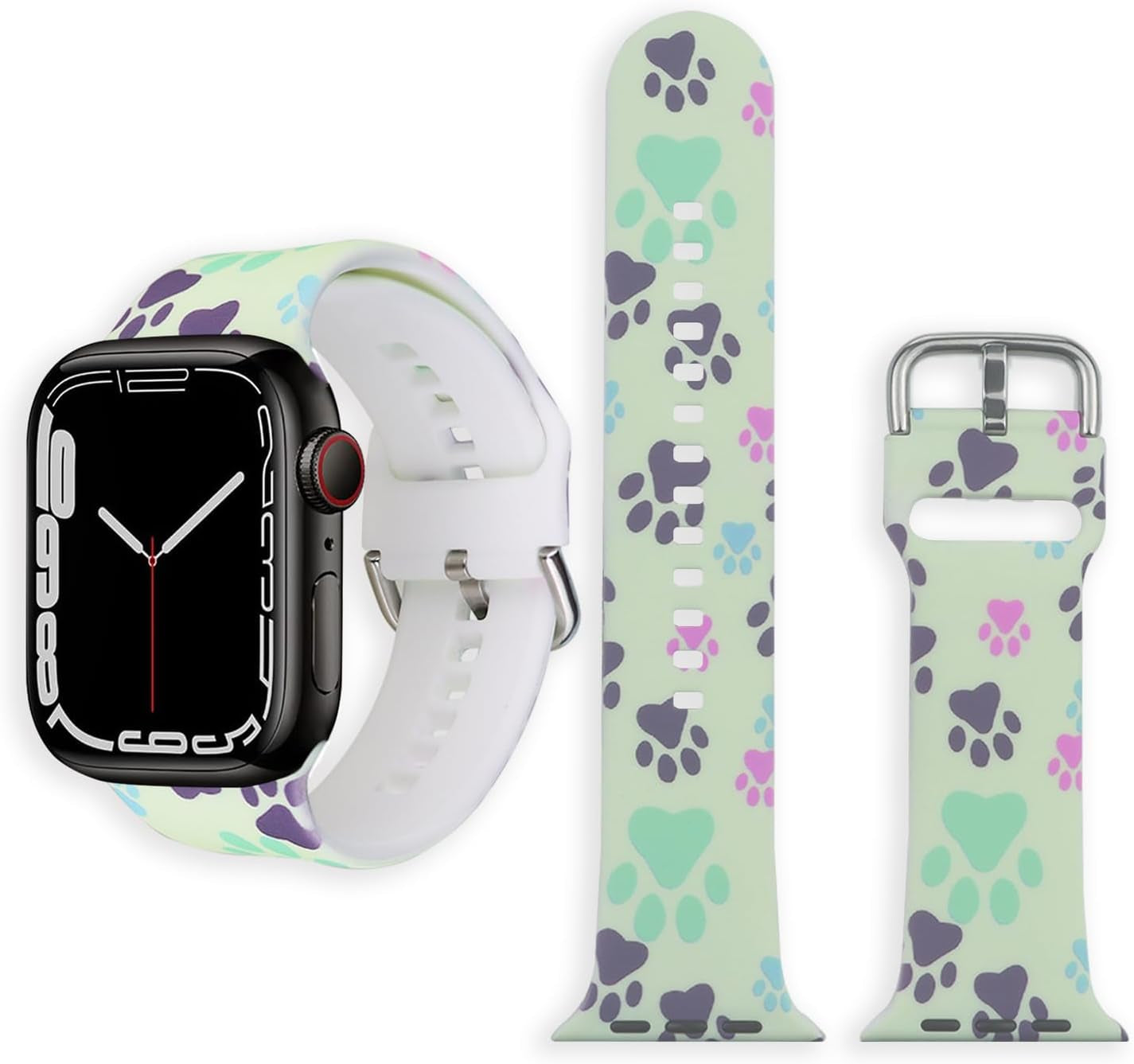 Bands Compatible with Apple Watch 49/45/44/42/41/40/38,Silicone Waterproof Replacement Women Men Bands Strap for Iwatch Series 8 7 6 5 4 3 2 1 SE Ultra