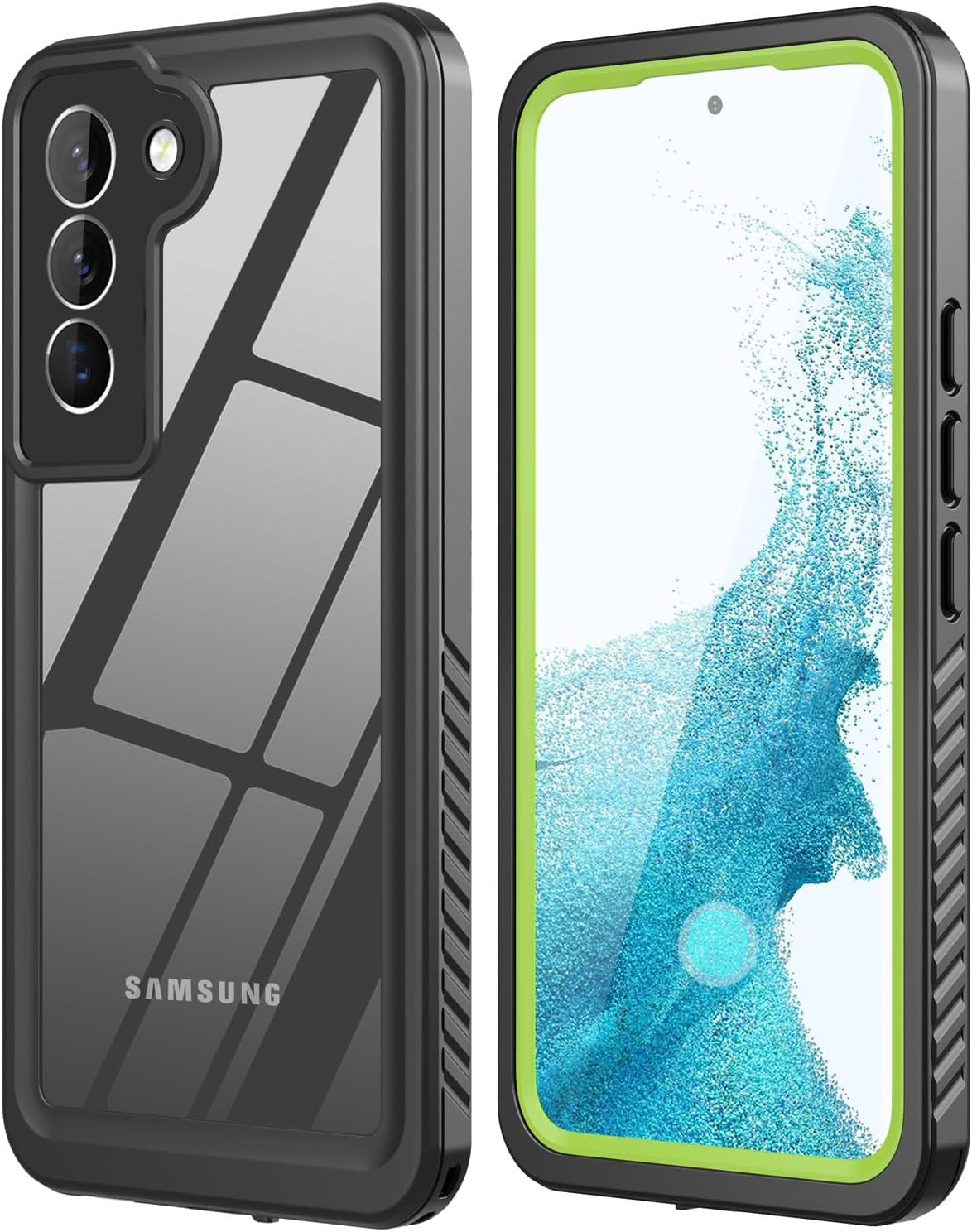 For Samsung Galaxy S22 plus Case Waterproof Built-In Screen Protector [Full Body Shockproof][12 FT Military Shockproof] Dustproof Underwater Phone Case for Galaxy S22 plus 5G 6.6''(Black)