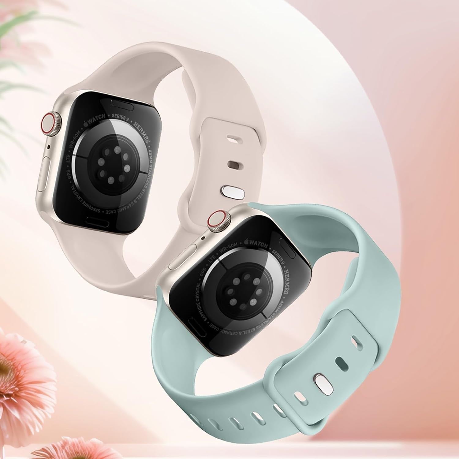 5 Pack Sport Silicone Band Compatible with Apple Watch Bands 40Mm 38Mm 41Mm 44Mm 45Mm 42Mm 49Mm,Soft Wristband Waterproof Replacement Strap for Iwatch Bands Series 9 8 7 6 5 4 3 2 1 SE Ultra Women Men