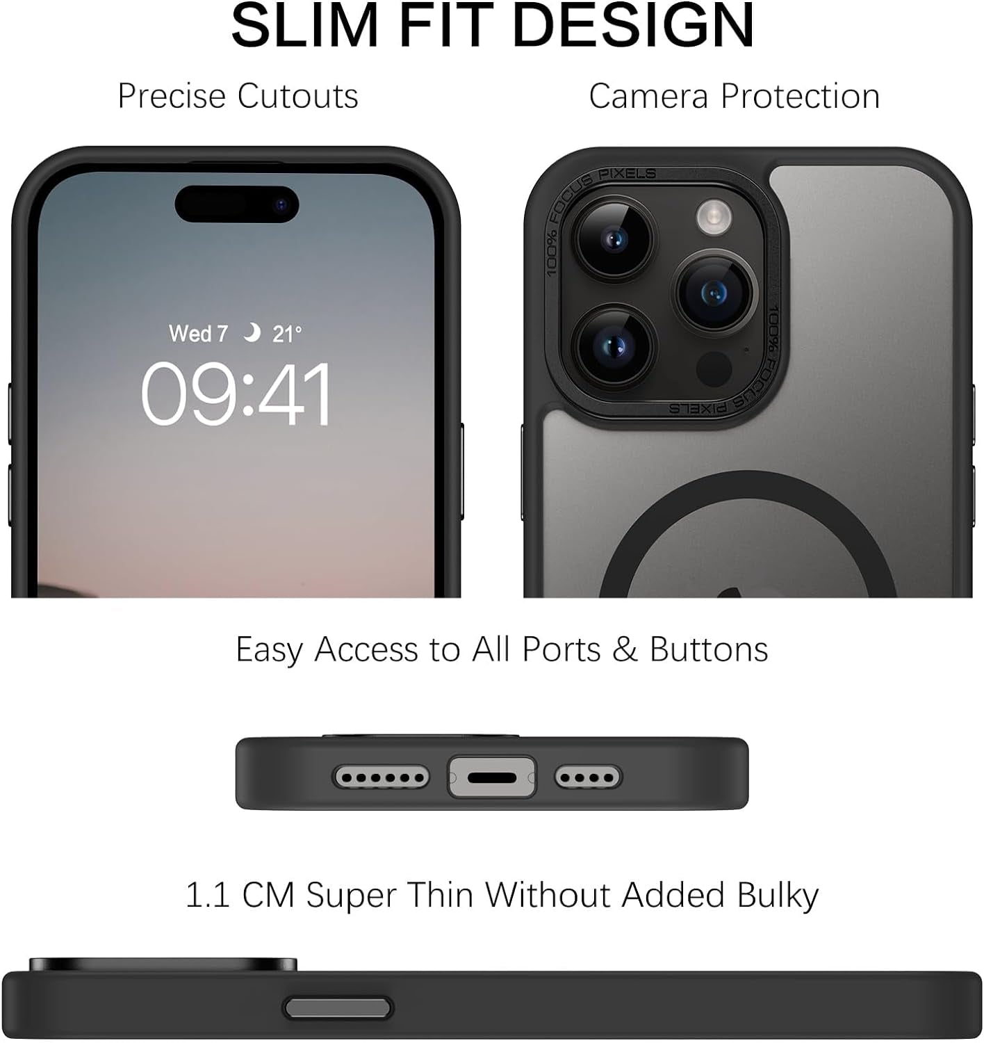 BENTOBEN for Iphone 14 Pro Max Phone Case,Iphone 14 Pro Max Magnetic Case [Compatible with Magsafe] Translucent Matte Shockproof Women Men Girl Protective Case Cover for Iphone 14 Pro Max 6.7",Black  BENTOBEN   