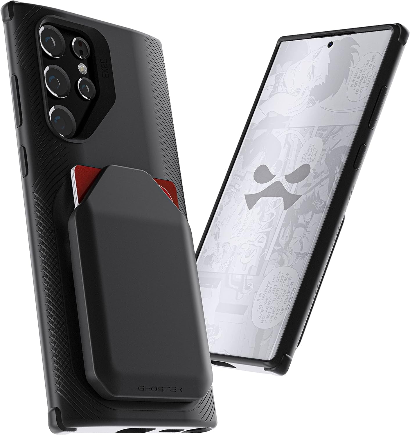 Ghostek EXEC Galaxy S22 plus Case Wallet Card Holder Works with Magnetic Car Vent Mounts Easily Detachable for Wireless Charging Phone Covers Designed for 2022 Samsung Galaxy S22+ 5G (6.6 Inch) (Gray)