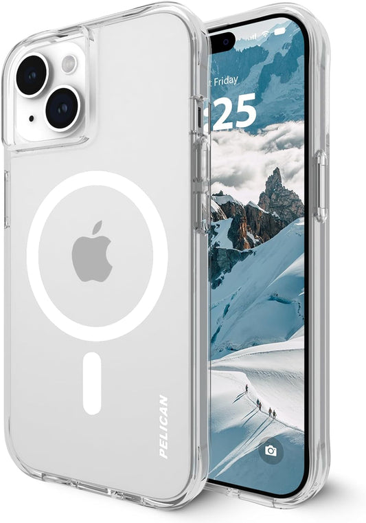 Pelican Ranger Series - Iphone 15 plus Case 6.7" [Compatible with Magsafe] [Anti-Yellow] Magnetic Phone Case with Anti-Scratch Tech [12Ft Mil-Grade Drop Protection] Cover for 15 plus - Clear  Case-Mate   