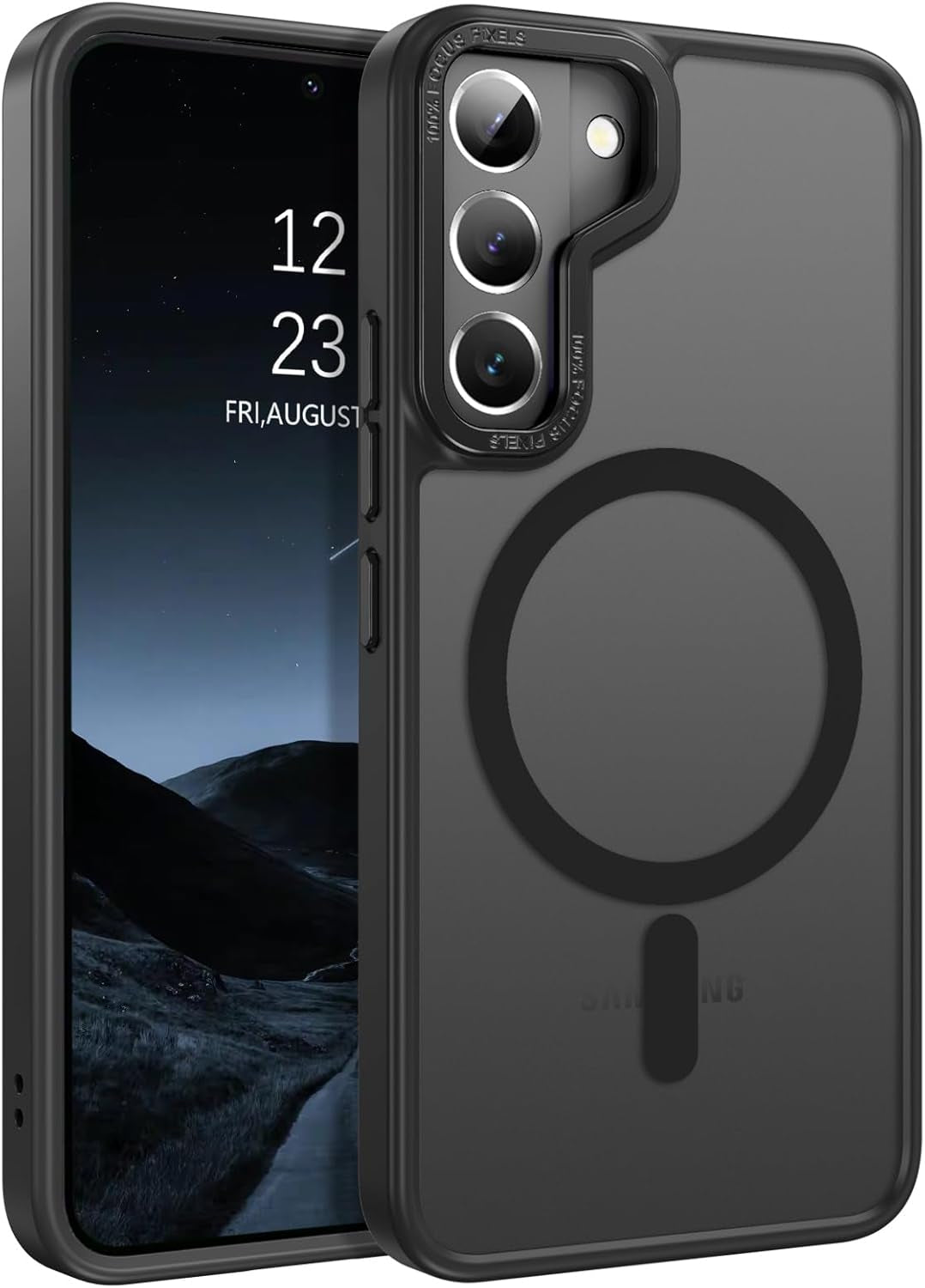 BENTOBEN Samsung Galaxy S22 Case, Galaxy S22 Magnetic Case [Compatible with Magsafe] Translucent Matte Slim Shockproof Women Men Protective Case Cover for Samsung Galaxy S22 6.1", Black