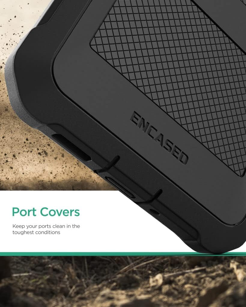 ENCASED Falcon Armor for Samsung Galaxy A53 5G Case with Built-In Screen Protector (Black)