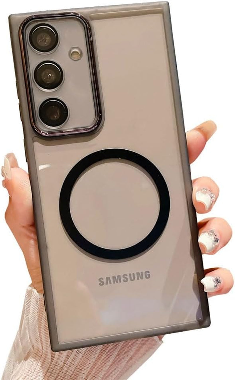 Compatible with Galaxy A53 5G Magnetic Clear Case[Compatible with Magsafe] Transparent Slim Thin TPU Bumper Shockproof Camera Lens Protective Cover Phone Case for Samsung Galaxy A53 5G(Clear)