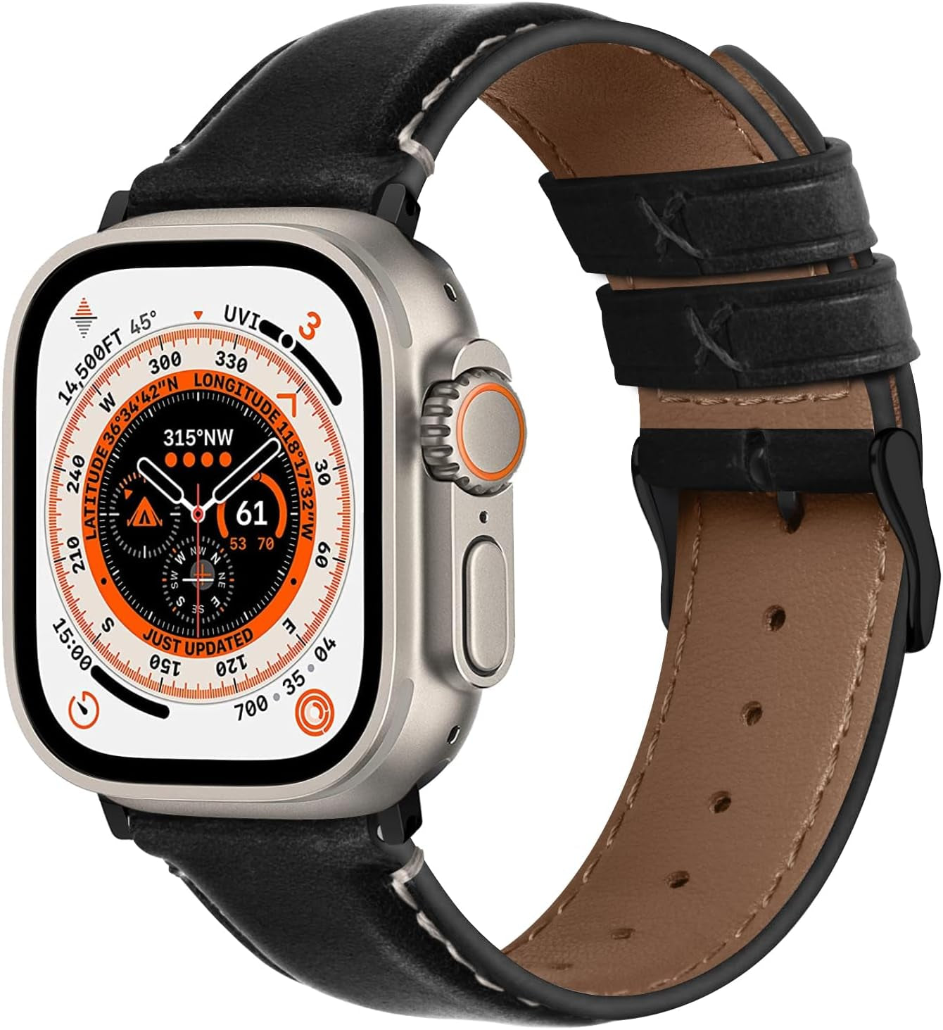 Fullmosa Retro Leather Bands Compatible with Apple Watch 38Mm 40Mm 41Mm for Men Women, Top Grain Real Leather Strap for Iwatch Series 9/8/7/6/5/4/3/2/1/SE/SE2, Brown+Black Buckle