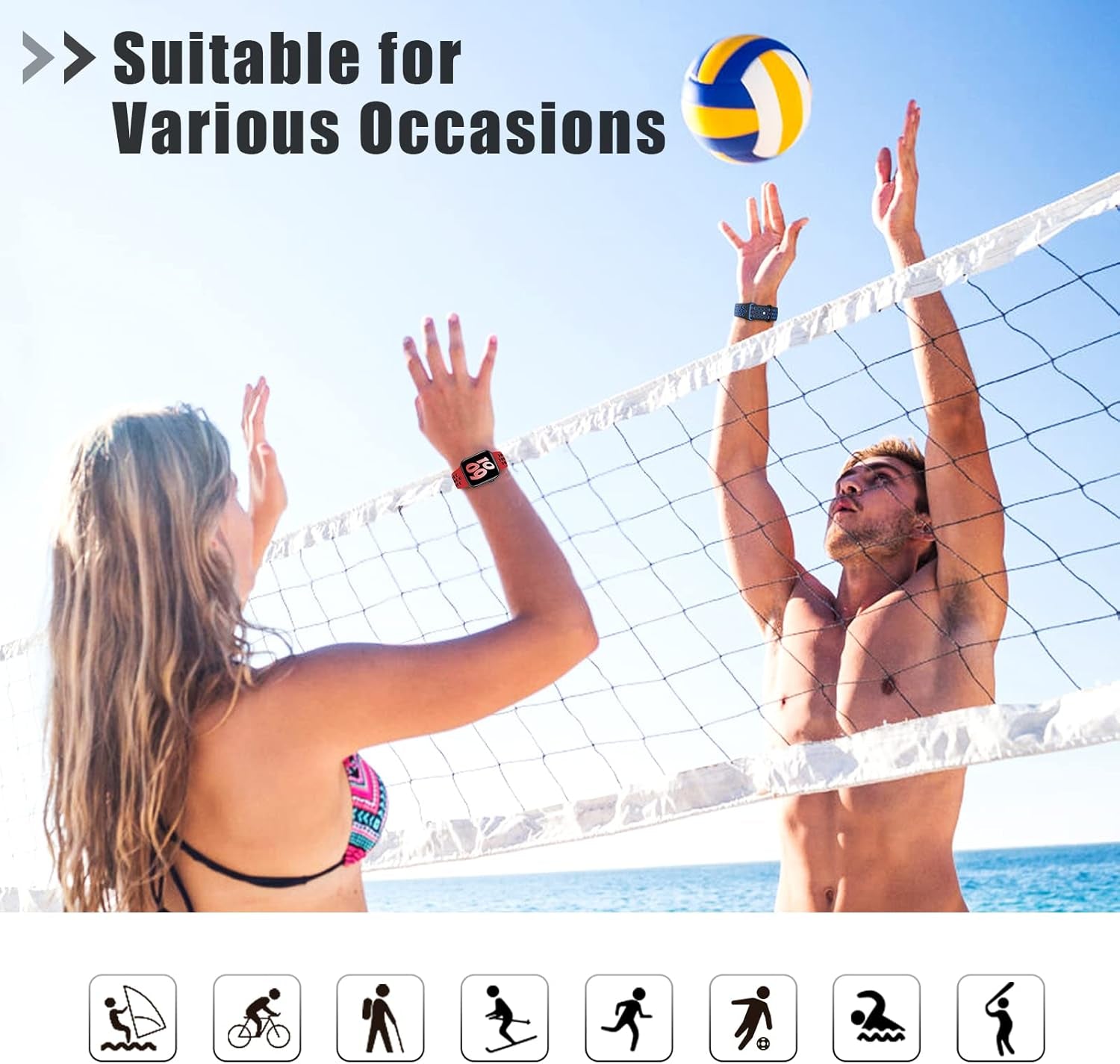 EOMTAM 5 Pack Sport Bands Compatible for Apple Watch 49Mm 45Mm 44Mm 42Mm 41Mm 40Mm 38Mm Men Women, Breathable Silicone Soft Replacement Strap Wristband for Iwatch Series Ultra 8 SE 7 6 5 4 3