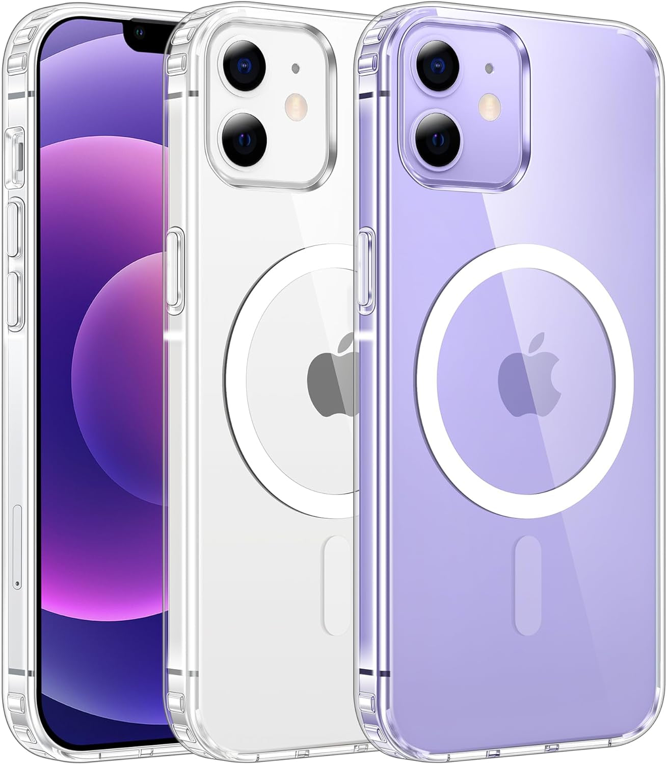 FNTCASE for Iphone 17 Pro-Max Case: Clear Magnetic Phone Cases with Screen Protector Compatible with Magsafe Slim anti Yellowing Rugged Shockproof Protective Transparent Cell Cover (A-Clear)