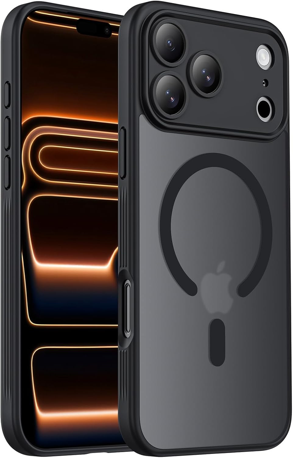 Designed for Iphone 17 Pro Max Case, Compatible with Magsafe, [Camera Protection] [15FT Military Drop Protection] Shockproof Translucent Matte Anti-Slip Phone Case, 6.9", Deep Blue