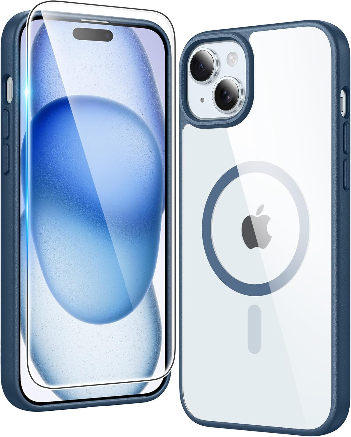 FNTCASE for Iphone 17 Pro-Max Case: Clear Magnetic Phone Cases with Screen Protector Compatible with Magsafe Slim anti Yellowing Rugged Shockproof Protective Transparent Cell Cover (A-Clear)