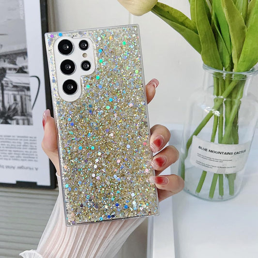 Case for Samsung Galaxy A53 5G Case Glitter Bling for Women Girls Sparkle Cover Cute Protective Phone Cases (Gold)