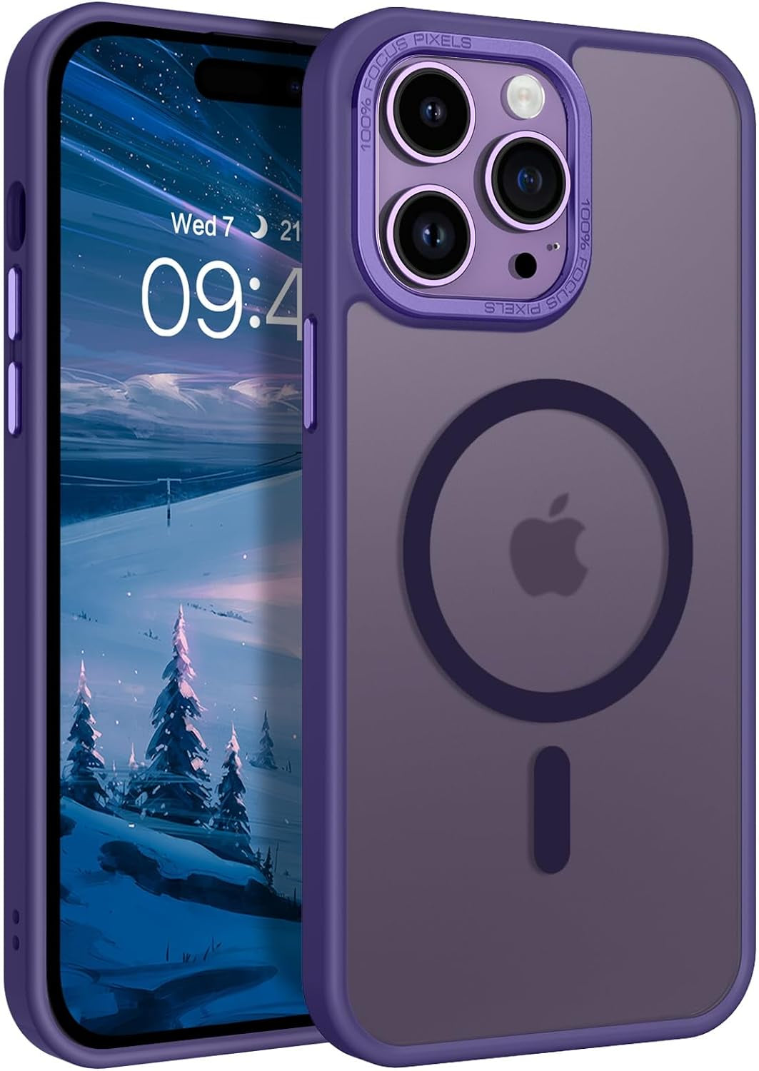 BENTOBEN for Iphone 14 Pro Max Phone Case,Iphone 14 Pro Max Magnetic Case [Compatible with Magsafe] Translucent Matte Shockproof Women Men Girl Protective Case Cover for Iphone 14 Pro Max 6.7",Black  BENTOBEN T993- Purple  