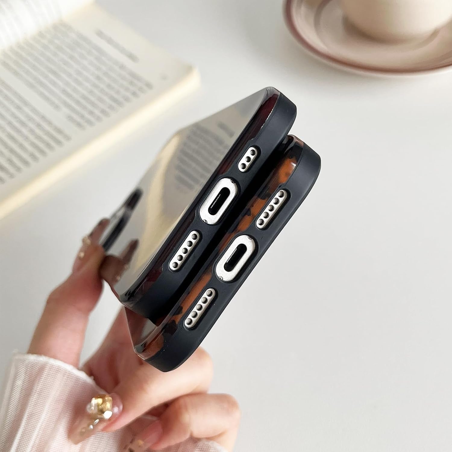 Compatible with Iphone 17 Pro Max Case, Tortoise Shell Chic Amber Brown Print Leopard, Fashion Classic Soft TPU Protective Case for Women Compatible with Iphone 17 Pro Max 6.9 '', Color2