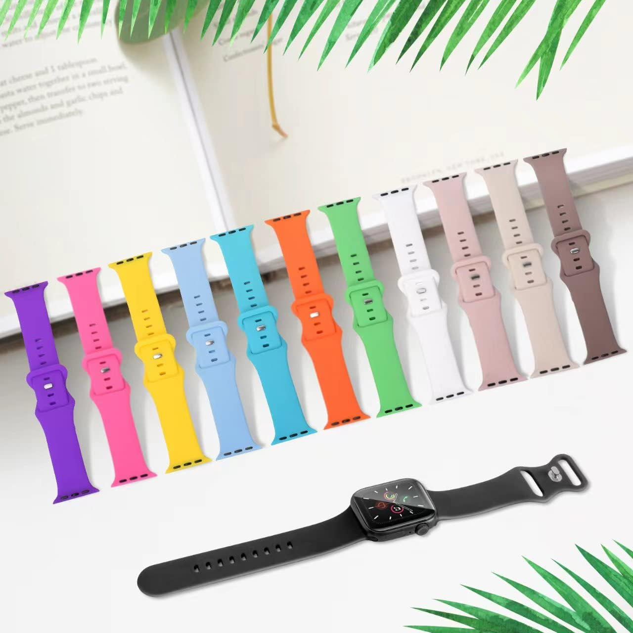 15Pack Watch Bands Compatible for Apple Watch Bands 38Mm 40Mm 41Mm 42Mm 44Mm 45Mm 49Mm Women Men, Soft Silicone Sport Band Strap for Iwatch Bands Series Ultra 9 8 7 6 5 4 3 2 1 SE