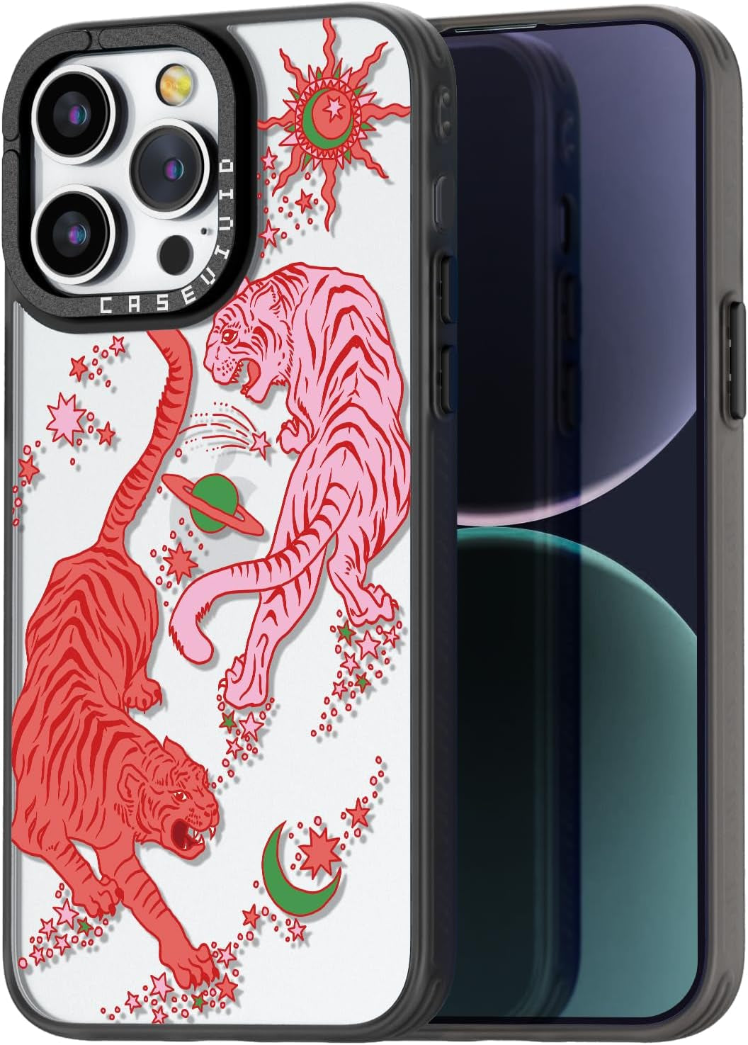 Casevivid Compatible for Iphone 15 Pro Case Cute Aesthetic - Durable Fashion Funny Phone Case - Girly Butterfly Pattern Print Cover Design for Woman Girl 6.1 Inches Black  CASEVIVID   