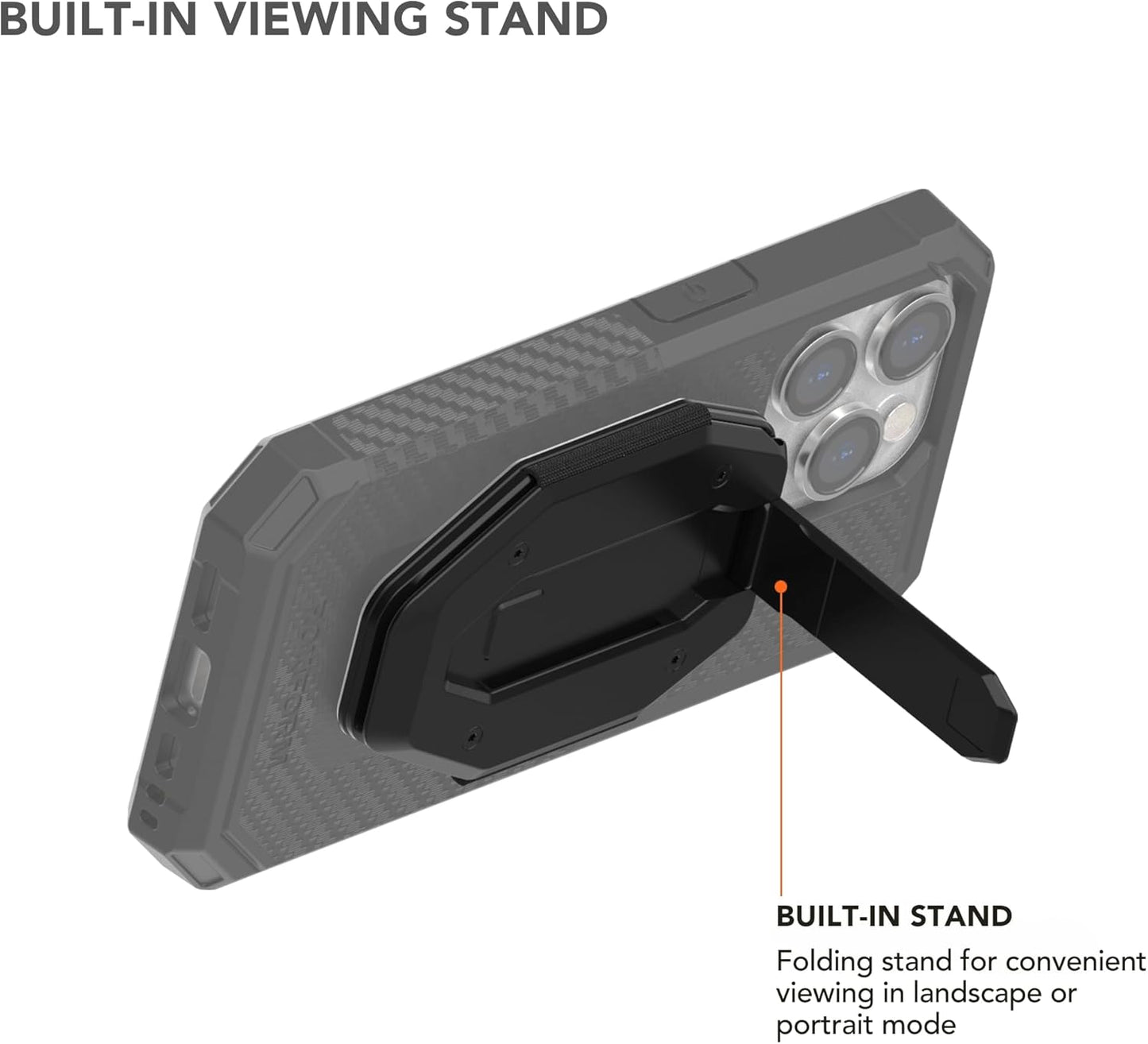 Rokform - Fuzion Magnetic Aluminum Wallet with Stand, Designed for Mag Safe Compatible Phone Cases (Black)