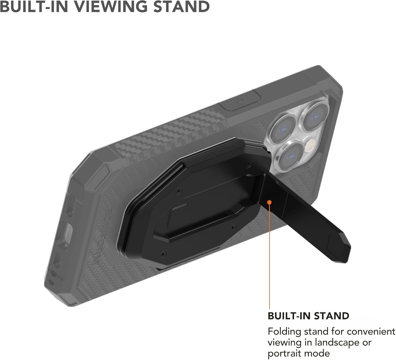 Rokform - Fuzion Magnetic Aluminum Wallet with Stand, Designed for Mag Safe Compatible Phone Cases (Black)