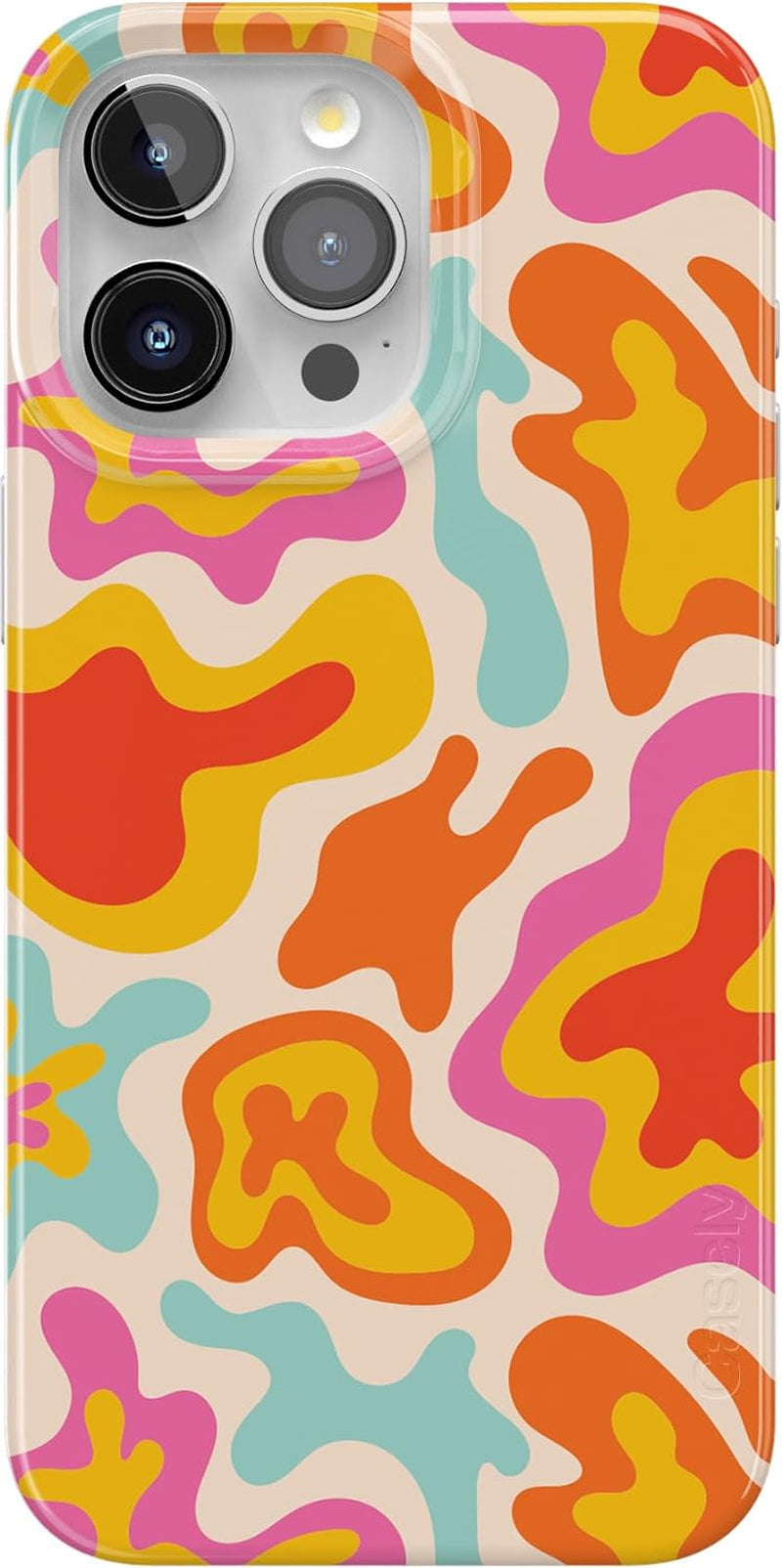 Casely Iphone 15 Pro Case | Field of Flowers | Pastel Floral | Classic Case | Compatible with Magsafe and Action Button  Casely Tropical Color Splash | Abstract Retro  