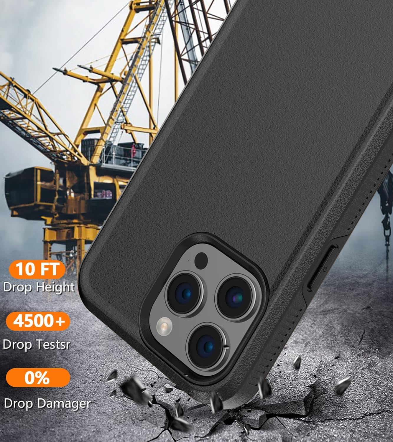 Diverbox for Iphone 15 Pro Case [Tempered Glass Screen Protector] [Shockproof] [Dropproof] Heavy Duty Protection Phone Case Cover for Apple Iphone 15 Pro 6.1 Inch (Black-2In1)  Diverbox   