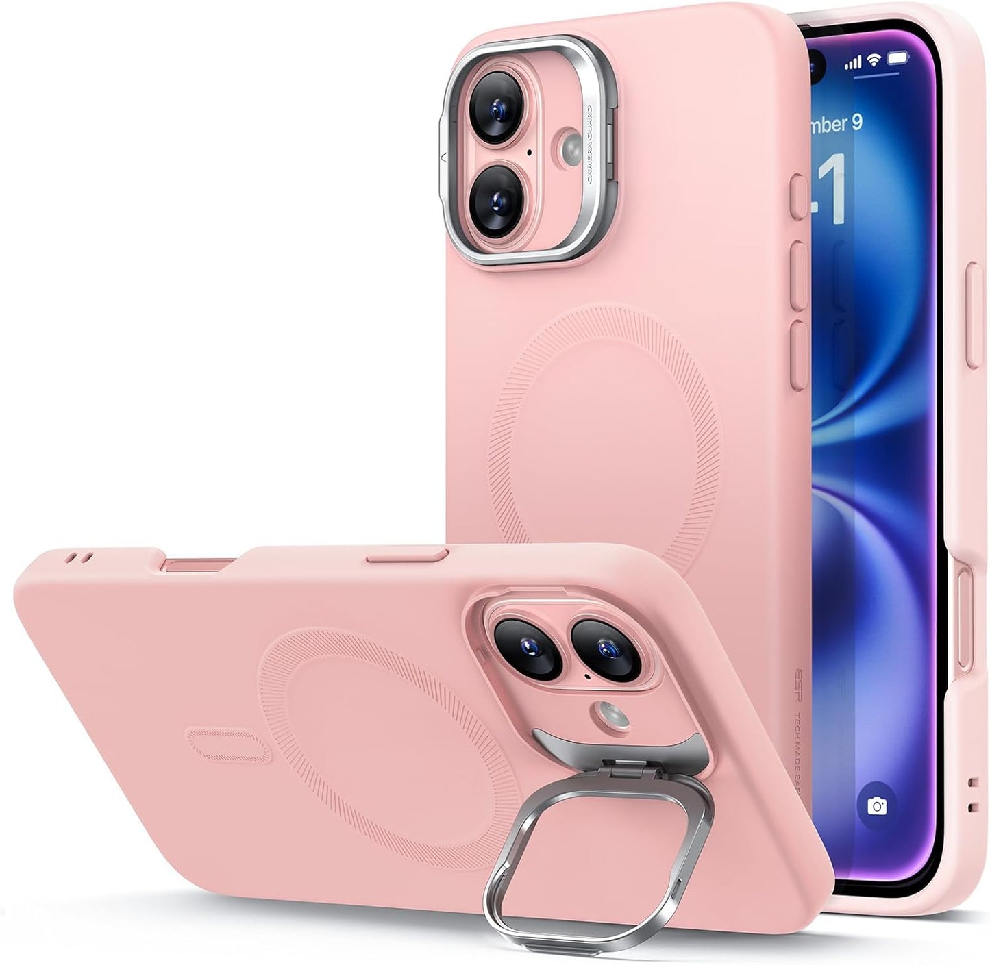 ESR for Iphone 17 Pro Max Case with Stash Stand, Camera Control Cover Compatible with Magsafe, Military-Grade Drop Protection Phone Case for Iphone 17 Pro Max, Scratch-Resistant Back Cover, Clear