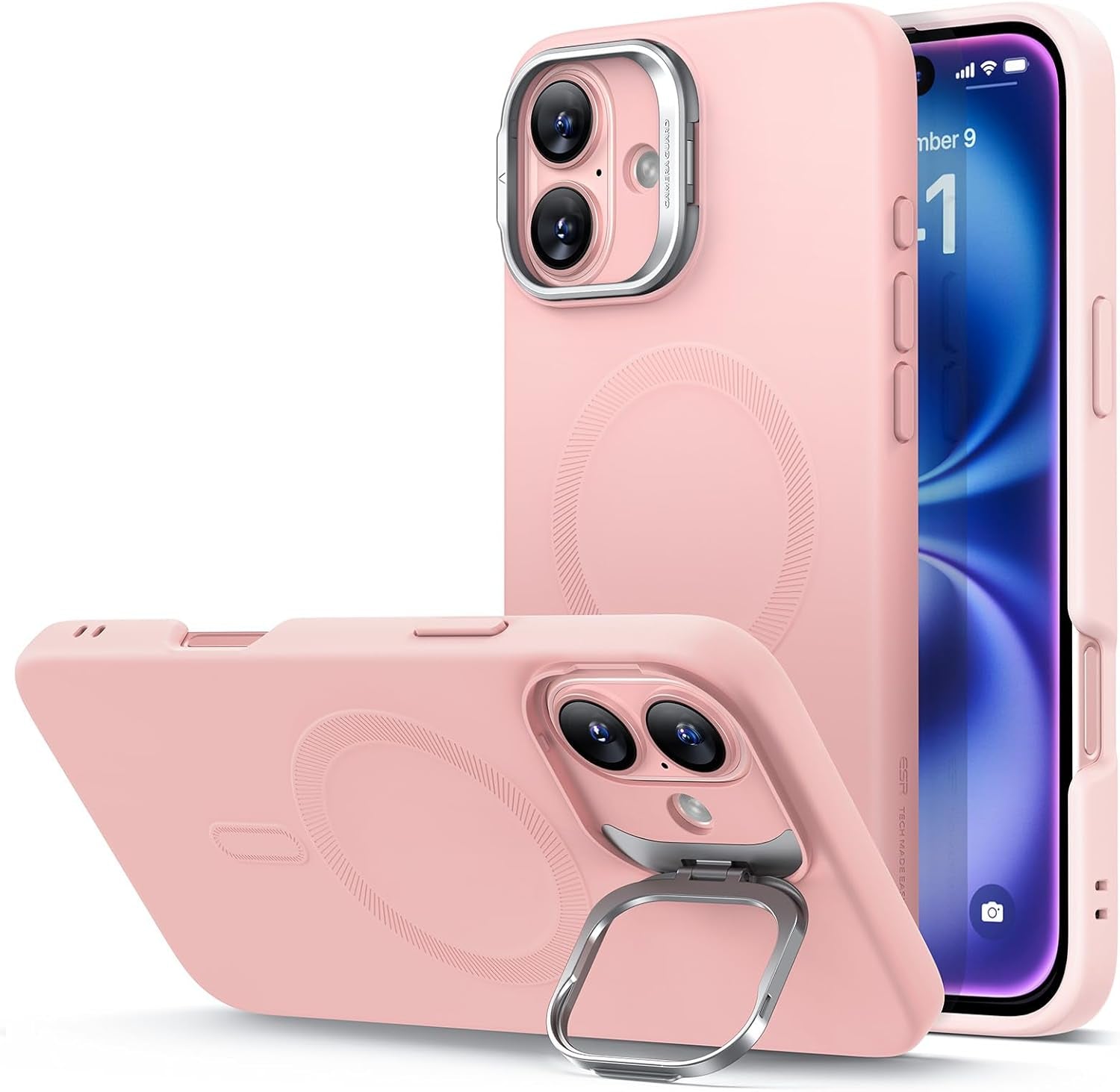 ESR for Iphone 17 Pro Max Case with Stash Stand, Camera Control Cover Compatible with Magsafe, Military-Grade Drop Protection Phone Case for Iphone 17 Pro Max, Scratch-Resistant Back Cover, Clear