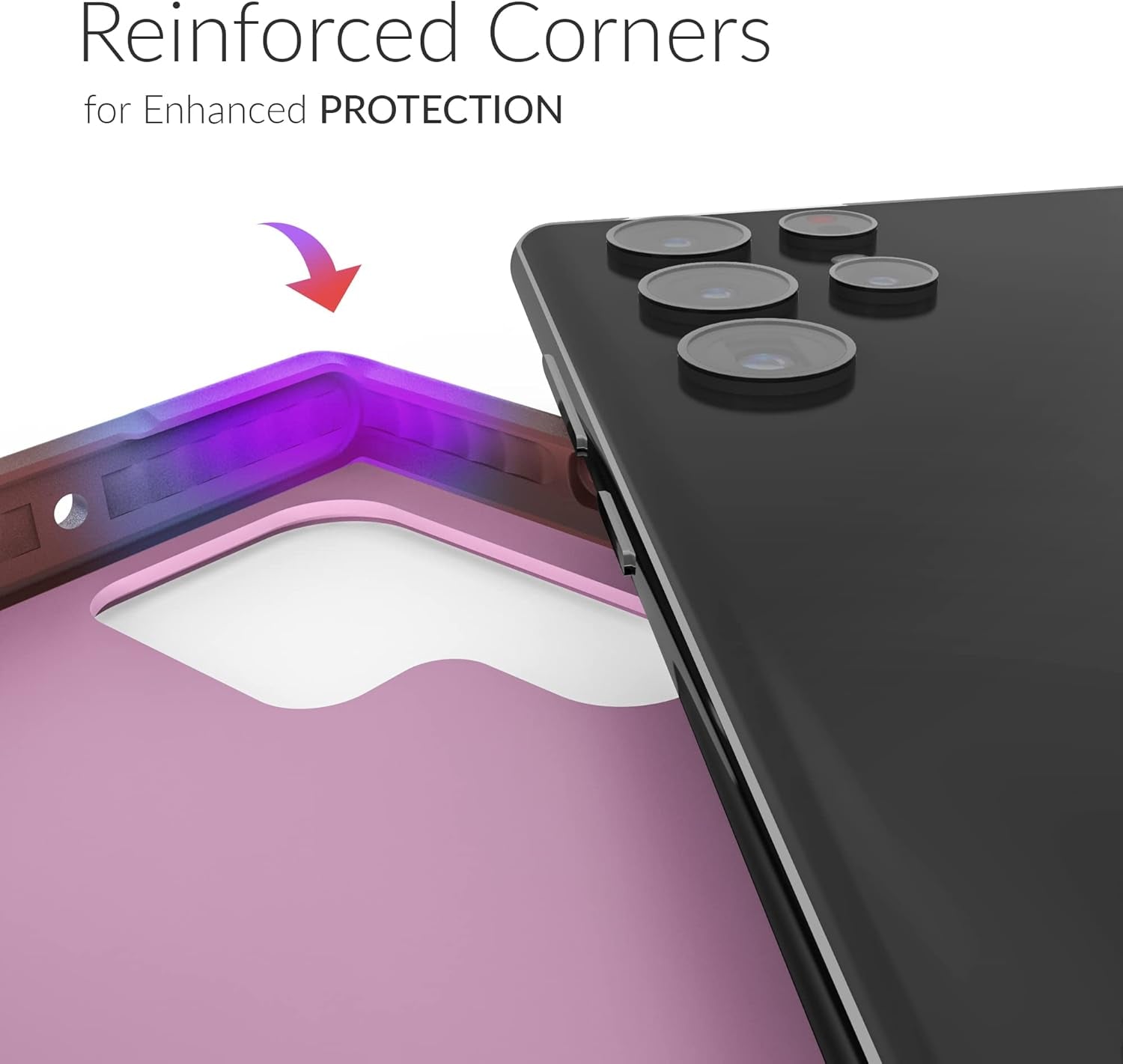 Crave Slim Guard for Galaxy S22 Ultra Case, Shockproof Case for Samsung Galaxy S22 Ultra (6.8 Inch) - Lilac