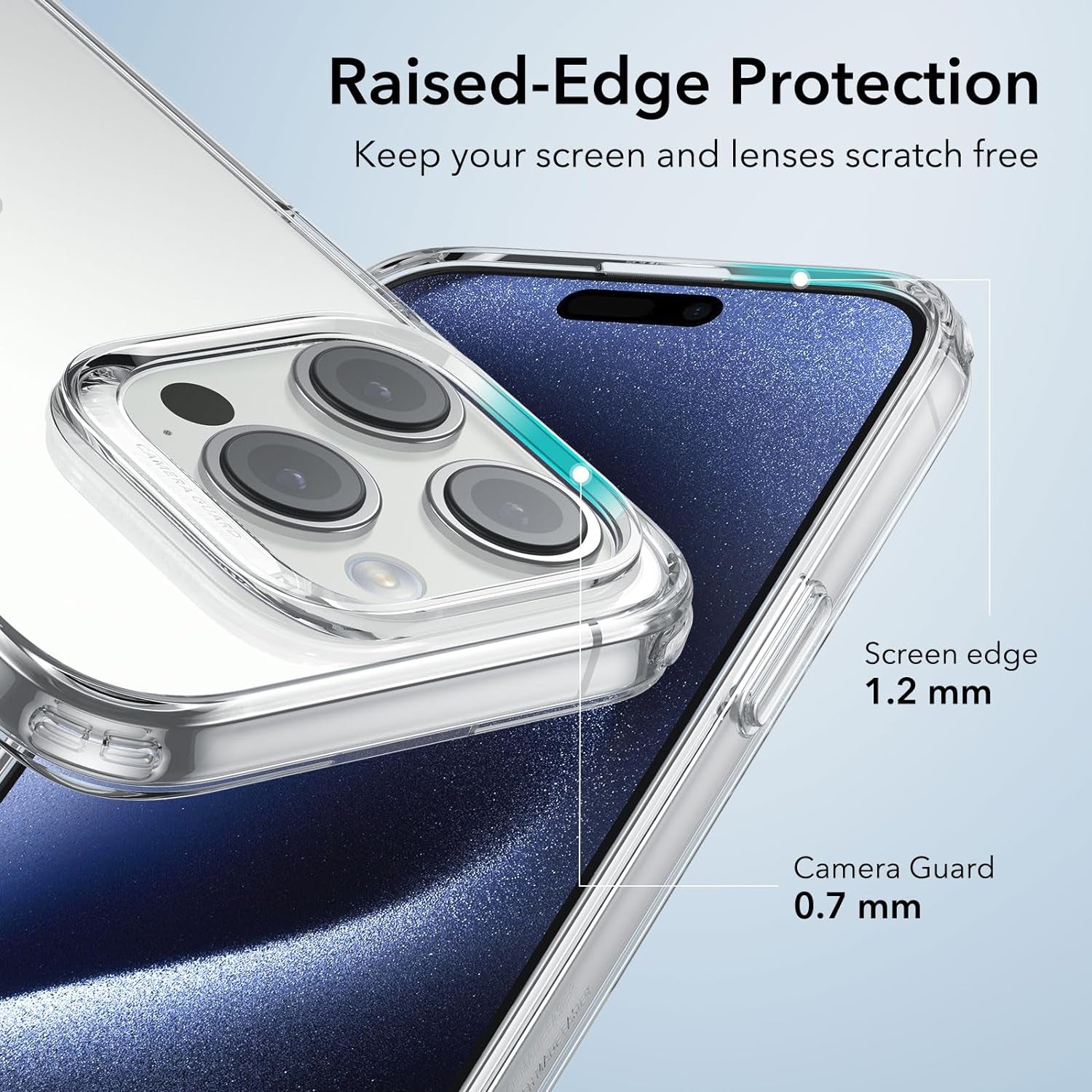 ESR Clear Case for Iphone 15 Pro Case, Shockproof Thin Cover, Yellowing-Resistant Slim Transparent TPU Phone Case, Zero Series, Clear  ESR   