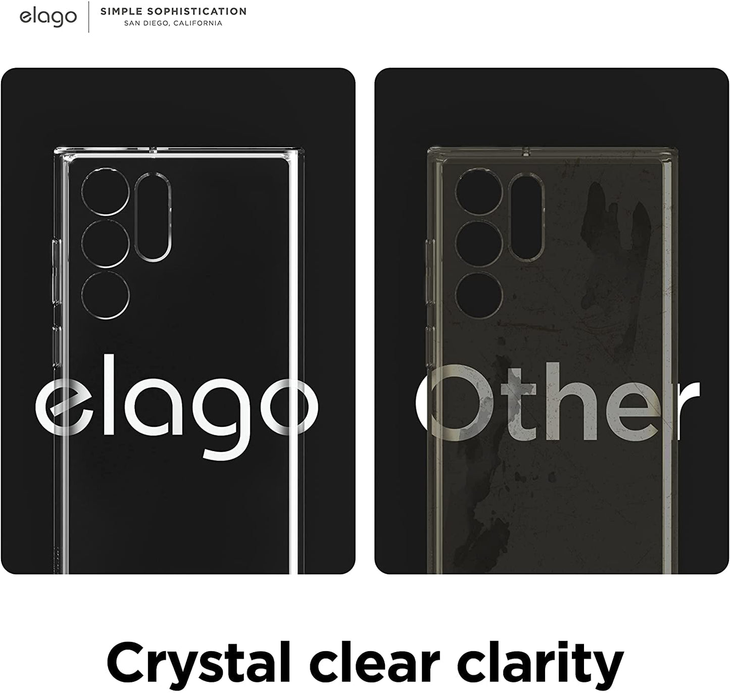 Elago Clear Case Designed for Samsung Galaxy S22 Ultra - Precise Camera Cutouts, Sleek and Light Design, Protective Case, Shockproof Bumper Cover, Durable TPU and Polycarbonate Construction
