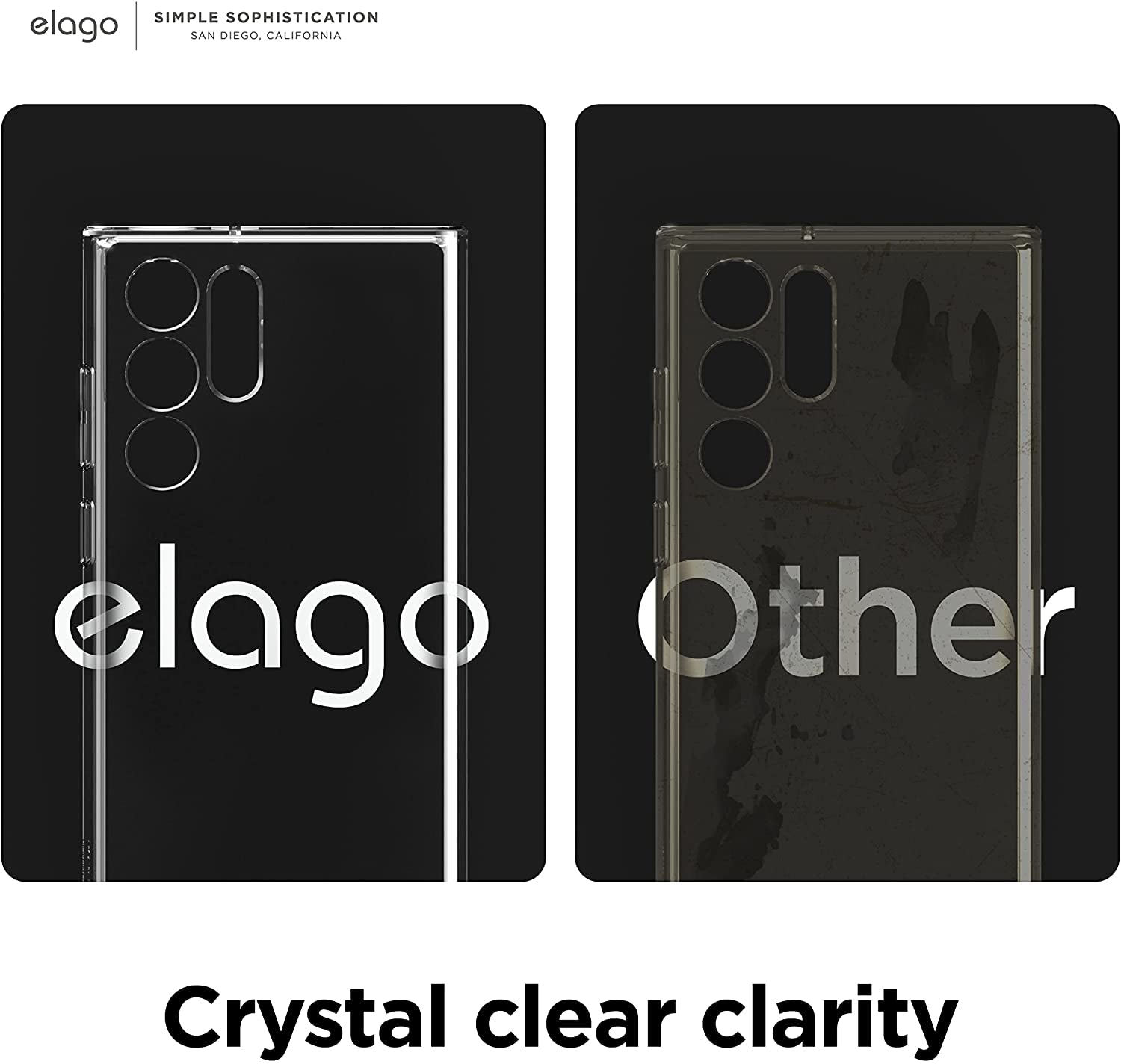 Elago Clear Case Designed for Samsung Galaxy S22 Ultra - Precise Camera Cutouts, Sleek and Light Design, Protective Case, Shockproof Bumper Cover, Durable TPU and Polycarbonate Construction