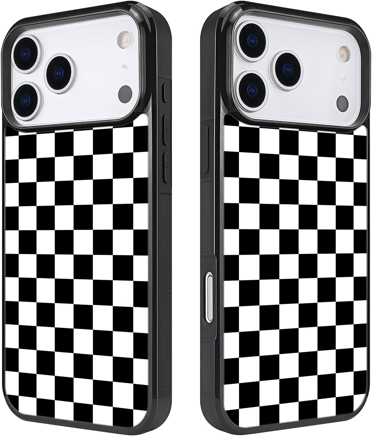 Designed for Iphone 17 Pro Max Case Checkered Pattern [Compatible with Magsafe] Military-Grade Drop Protection Non-Slip Sides Anti-Scratch Back Shockproof Magnetic Case for Iphone 17 Pro Max