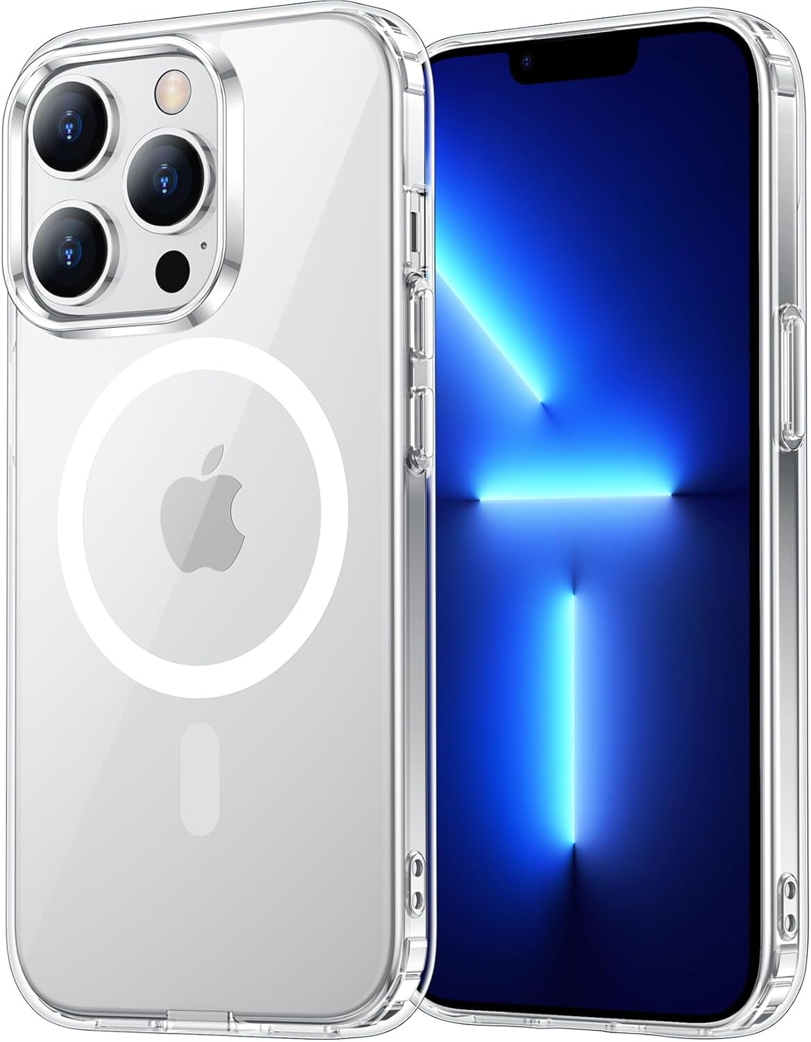 Temdan for Iphone 17 Pro Max Case Clear with Screen Protector, Compatible with Magsafe, Anti-Yellowing, Military-Grade Protection, Shockproof Slim Magnetic Phone Case Cover, Transparent